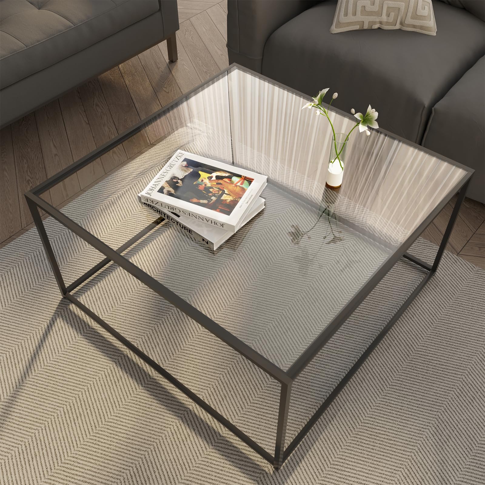 Easy Paws Square Black & Glass