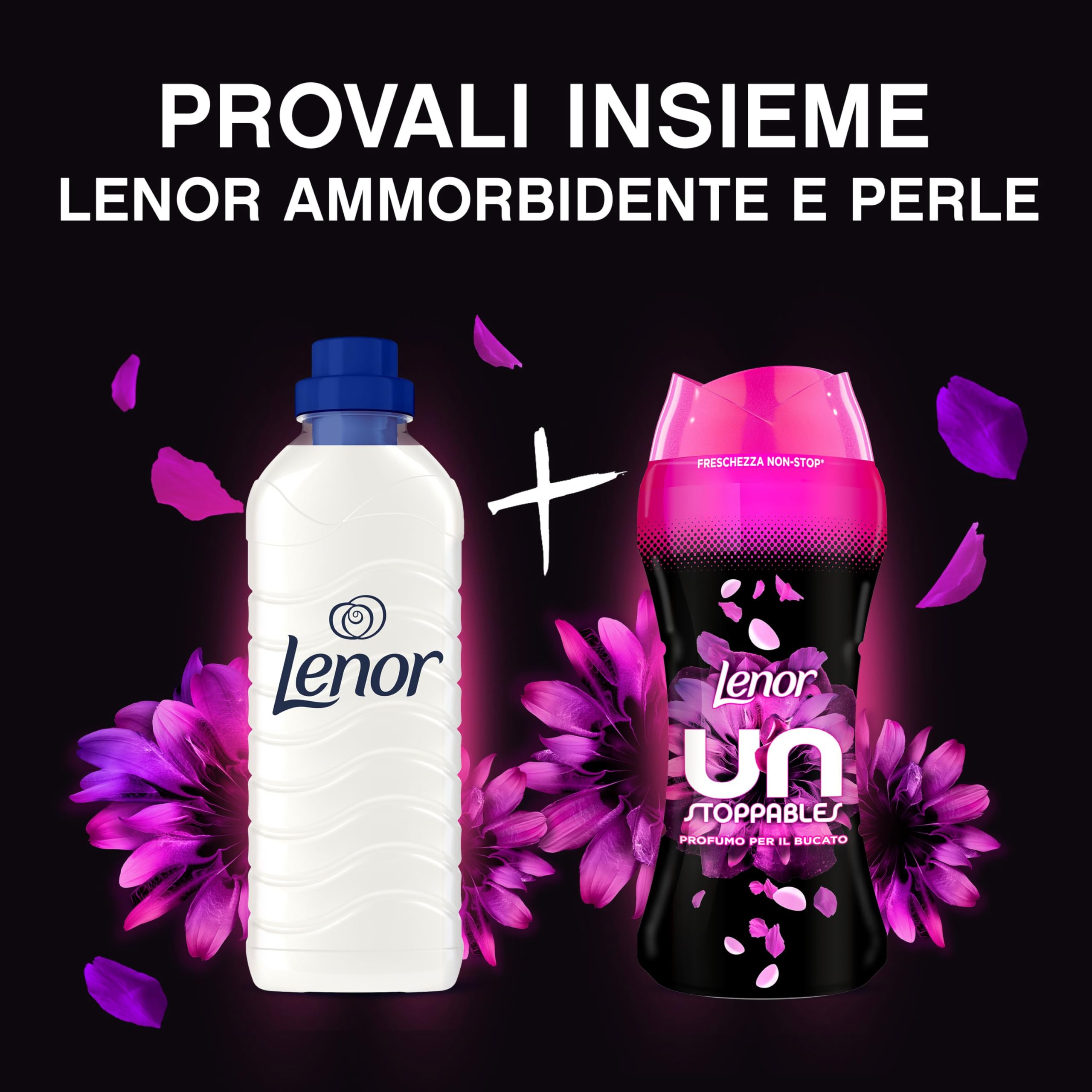 Lenor Profumatore Bucato Perle Profumate Lavatrice, Unstoppables Freschezza Floreale, Maxi Formato 6 x 195g, Intensificatore Di Profumo
