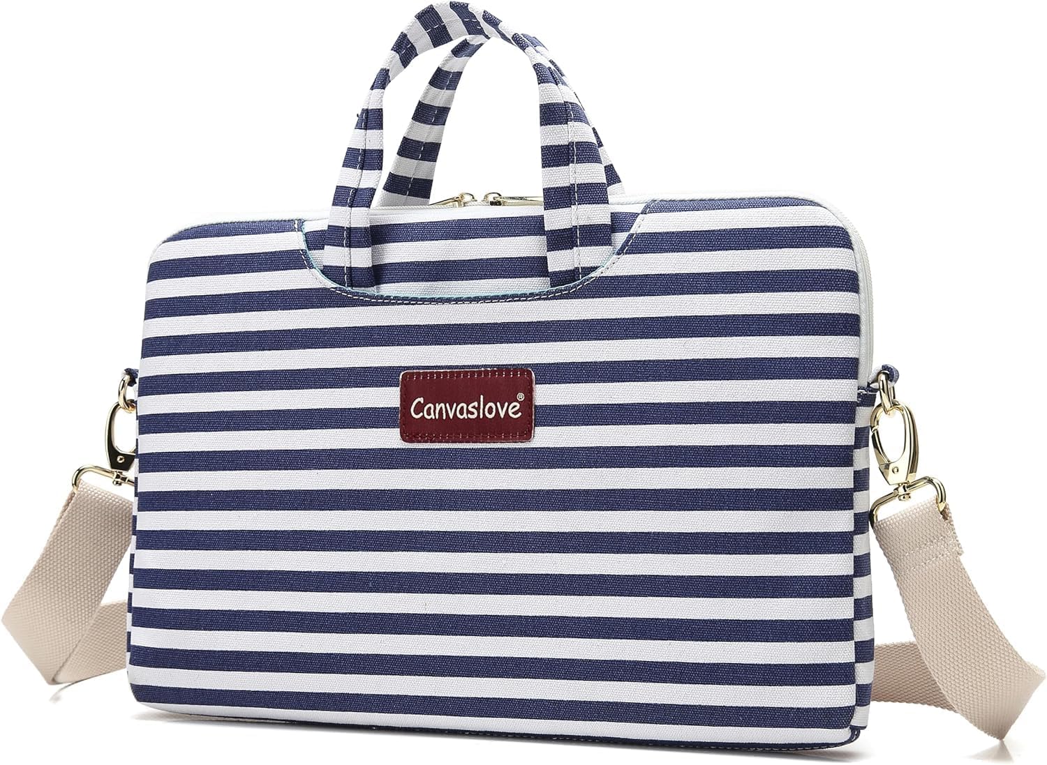 Canvaslove Water Resistant Laptop Shoulder Messenger Bag Sleeve Case for MacBook Pro 16 inch and 15 inch-15.6 inch laptop