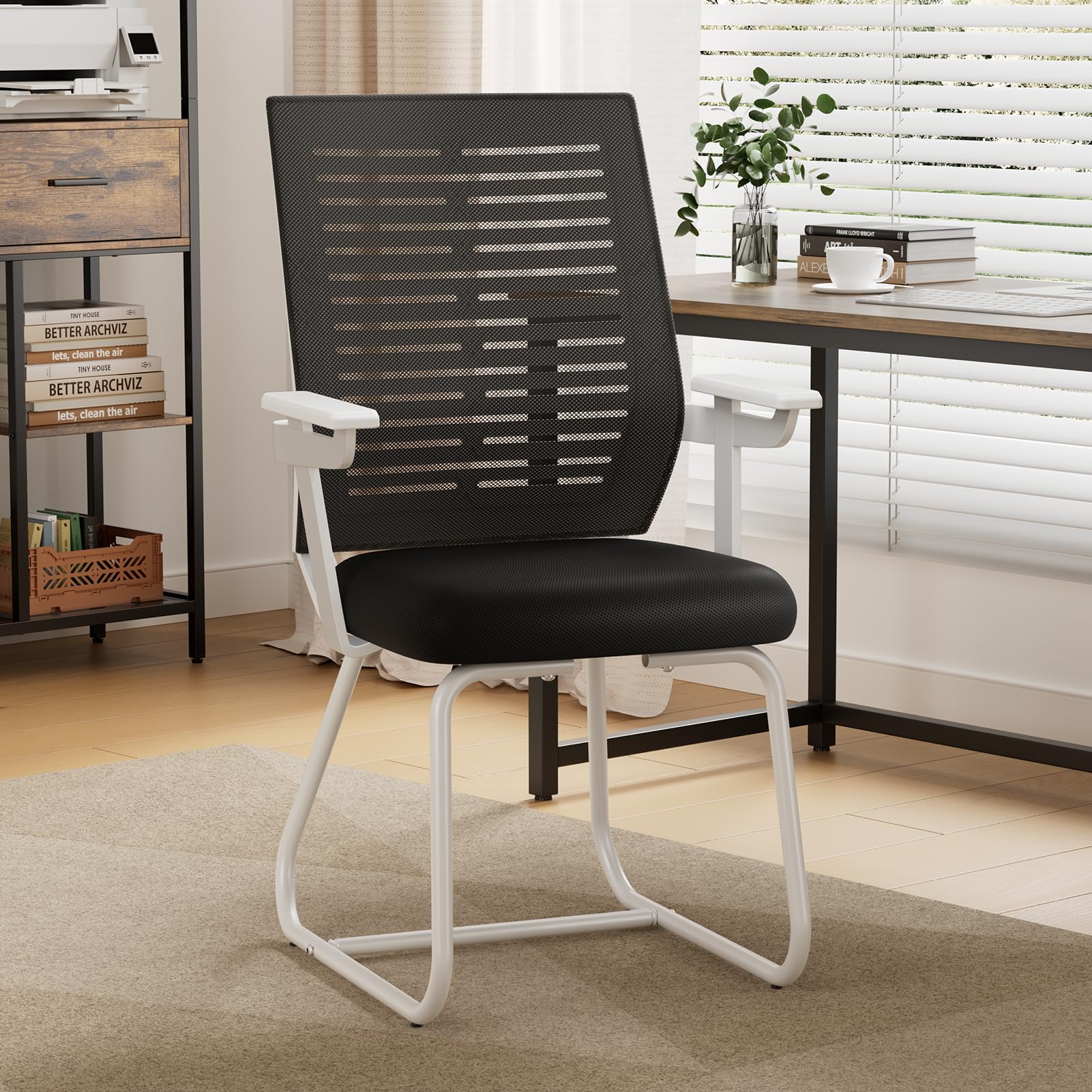 Lumbar Support Most Comfortable Desk Chair No Wheels Guest Chair