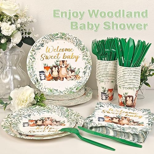 Miniatura 10 de OTTPOOM Juego de decoraciones de fiesta de cumpleaños de Frozen, sirve 25 suministros de fiesta de congelados, platos de papel de copo de nieve de