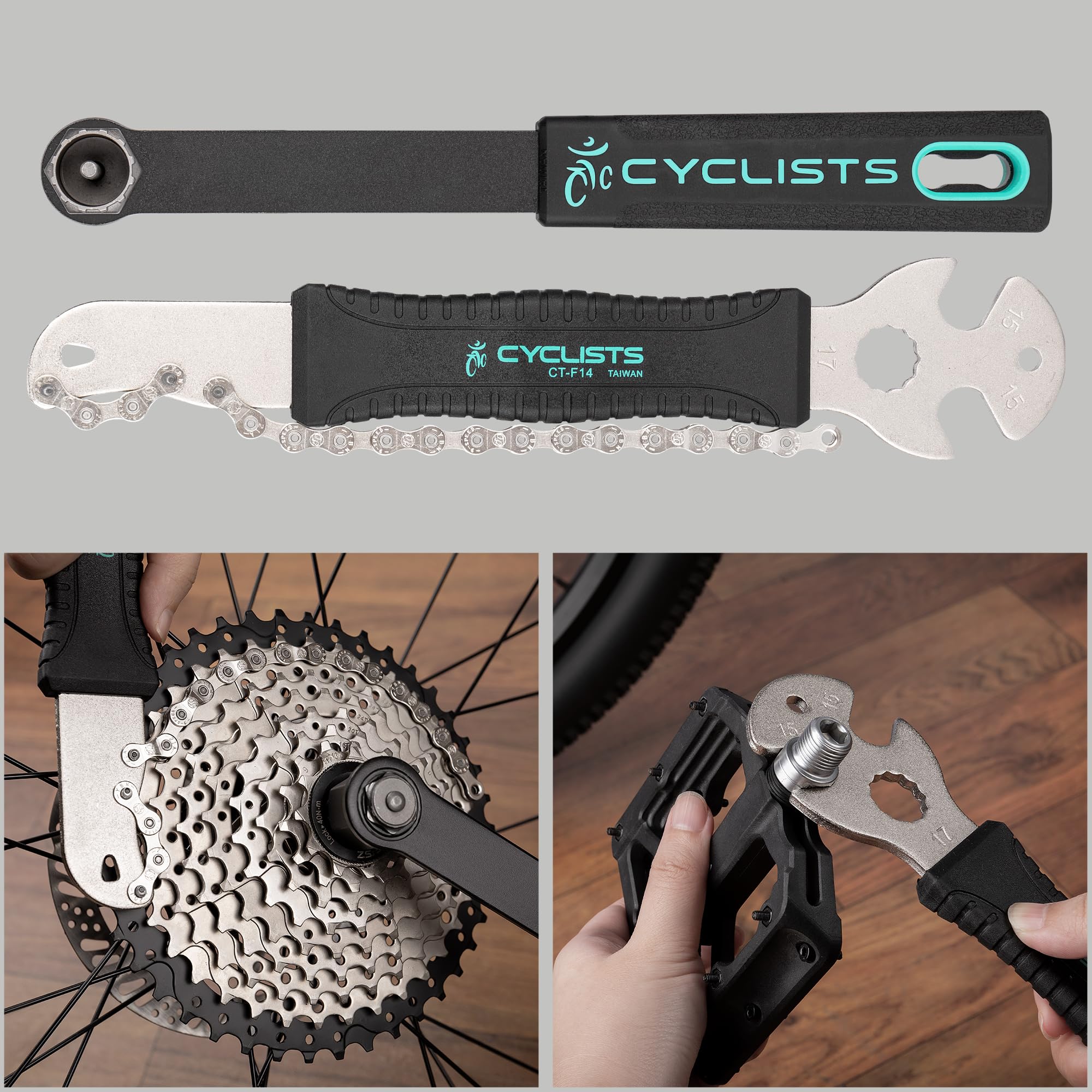cyclists 35 Piezas Juego de Herramientas de reparación de Bicicletas, maletín de Herramientas portátil para Bicicleta, Juego de Herramientas para neumáticos de Bicicleta, Montaje, Reparaciones