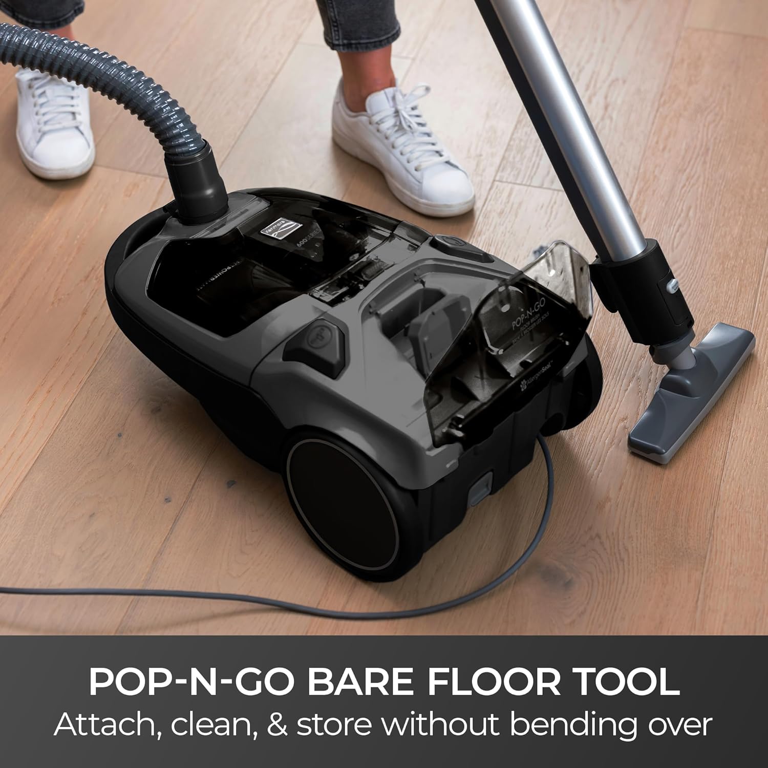 Kenmore BC4039 600 Series Pet Friendly Bagged Canister Vacuum with POP-N-GO, Pet PowerMate, Hair Eliminator Brushroll, HEPA Filter, Performance Indicator, Extended Reach and Auto Cord Rewind