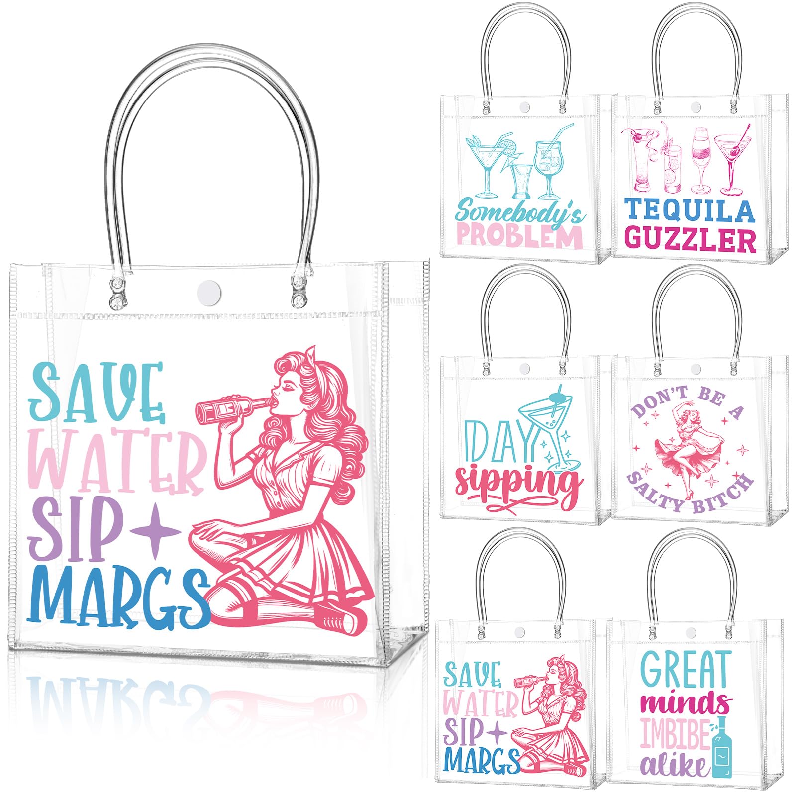 Teenyyou 24-Pack Margarita PVC Favor Bags