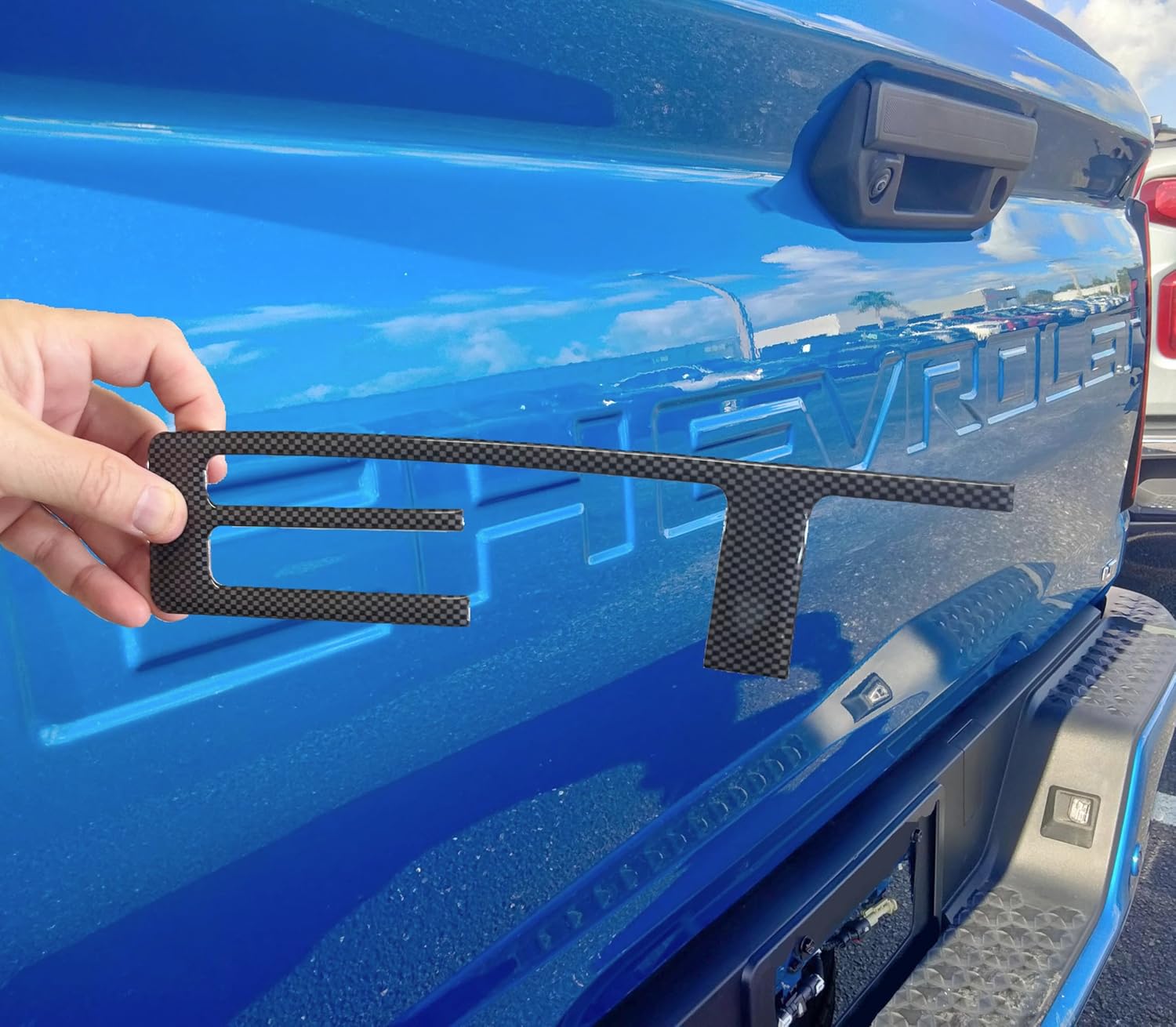 3D Domed Raised Coated Tailgate Letters Compatible with 2019 2020 2021 2022 2023 2024 2025 2026 Model US Made (US Flag)