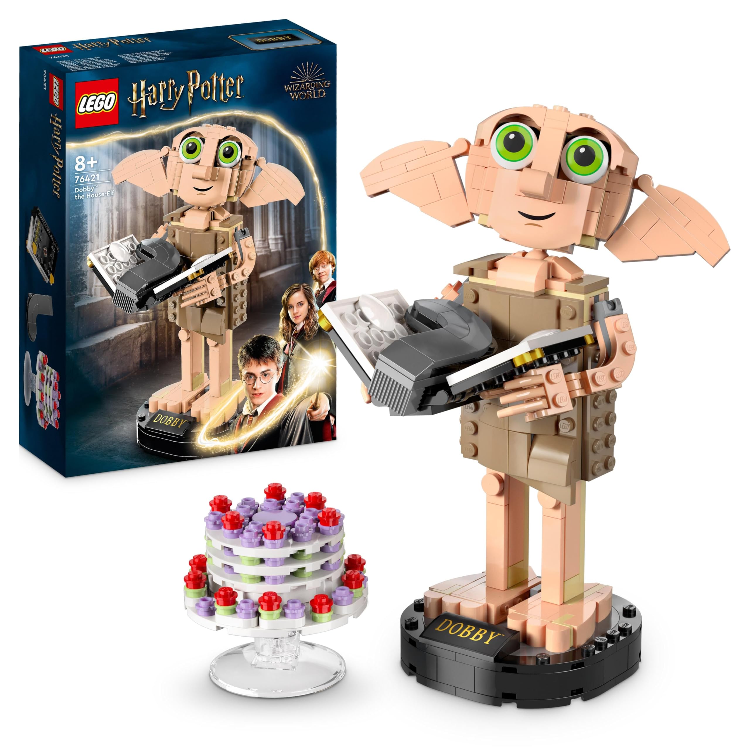 LEGO Harry Potter Dobby the House-Elf Building Toy Set, Movable Wizarding World Character Figure, Kids' Bedroom Decoration, Gift for 8 Plus Year Old Girls, Boys, Teens and Fans 76421