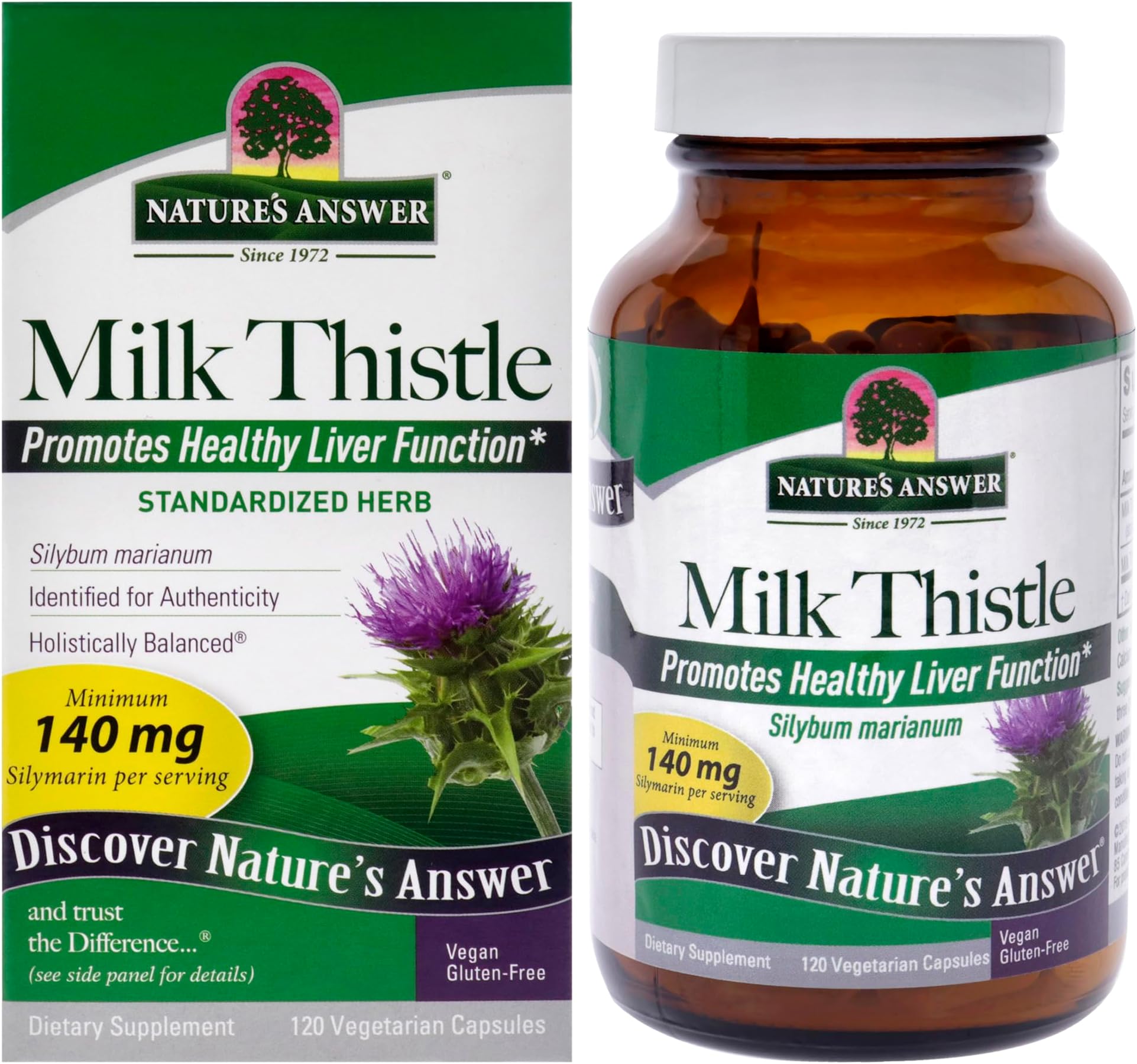 Milk Thistle Seed Standardized Vegetarian Capsules, 120'S