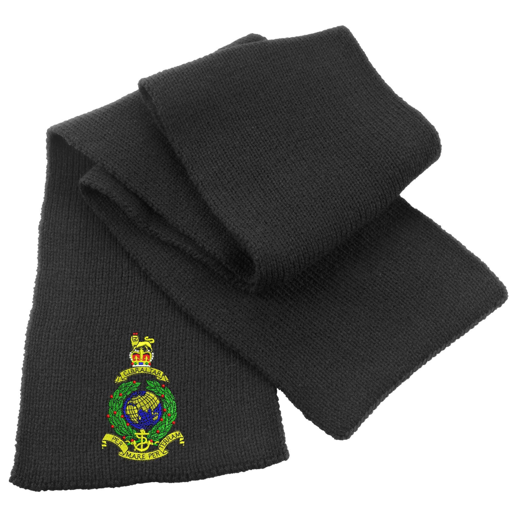 Pineapple Joe's Royal Marines Heavy Knit Scarf - Black