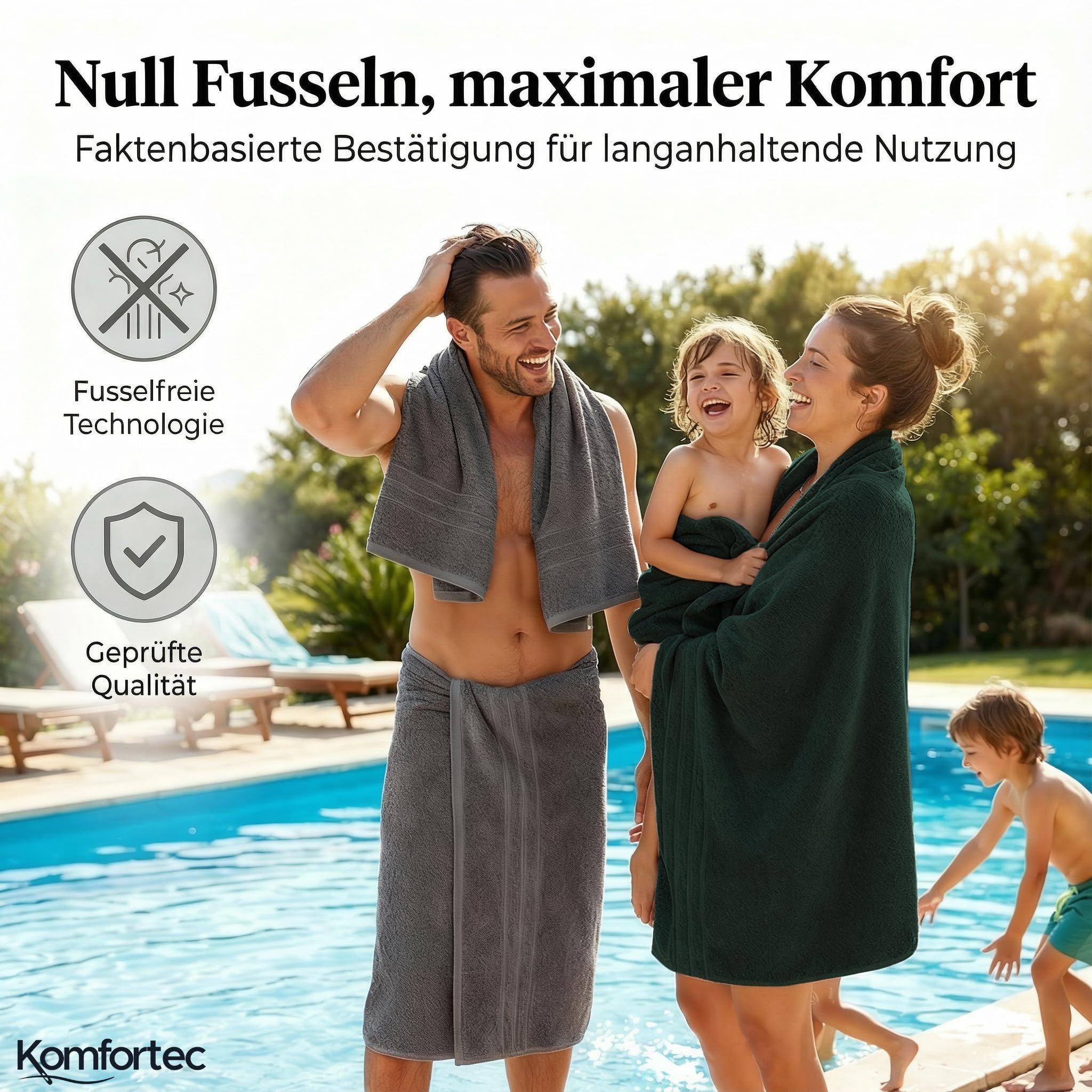 Komfortec 2er Saunahandtuch Set 80x200 cm – Bild 7