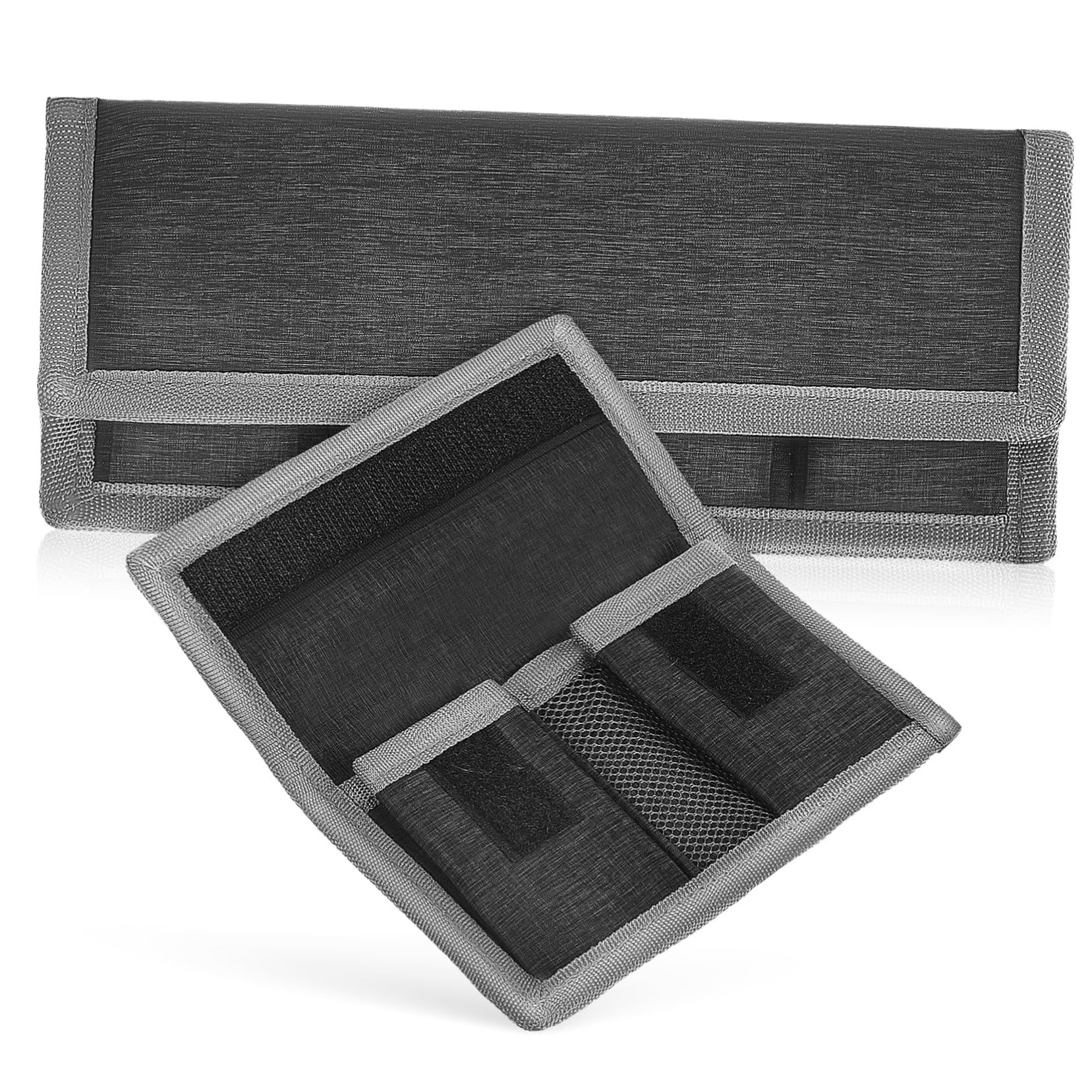 OSALADI Batterie Tasche Für Kamera Akku Aufbewahrung Organizer Mit Selbstklebendem Verschluss Kompakt Elektronik Etui Für Reise Und Alltag 21X9X1.5Cm