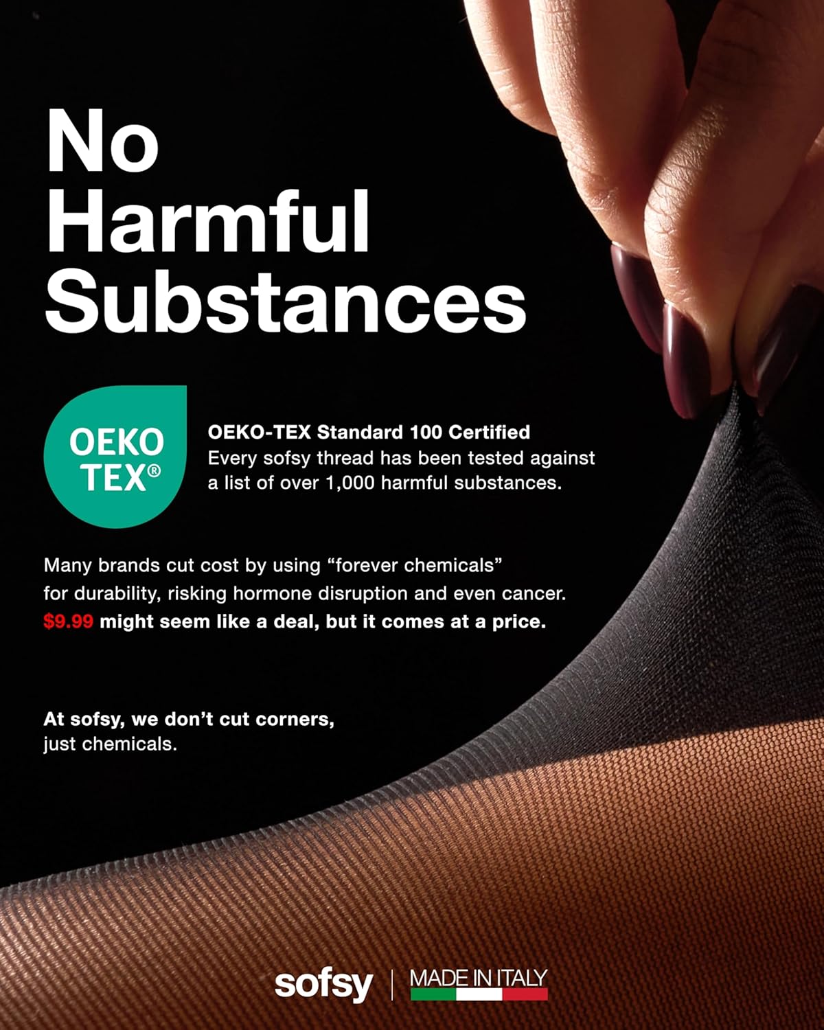 sofsy Silky-Soft Stay Up Thigh Highs for Women - Italian Sheer Stockings with Anti-Slip Lace Top & Reinforced Toes - Image 2