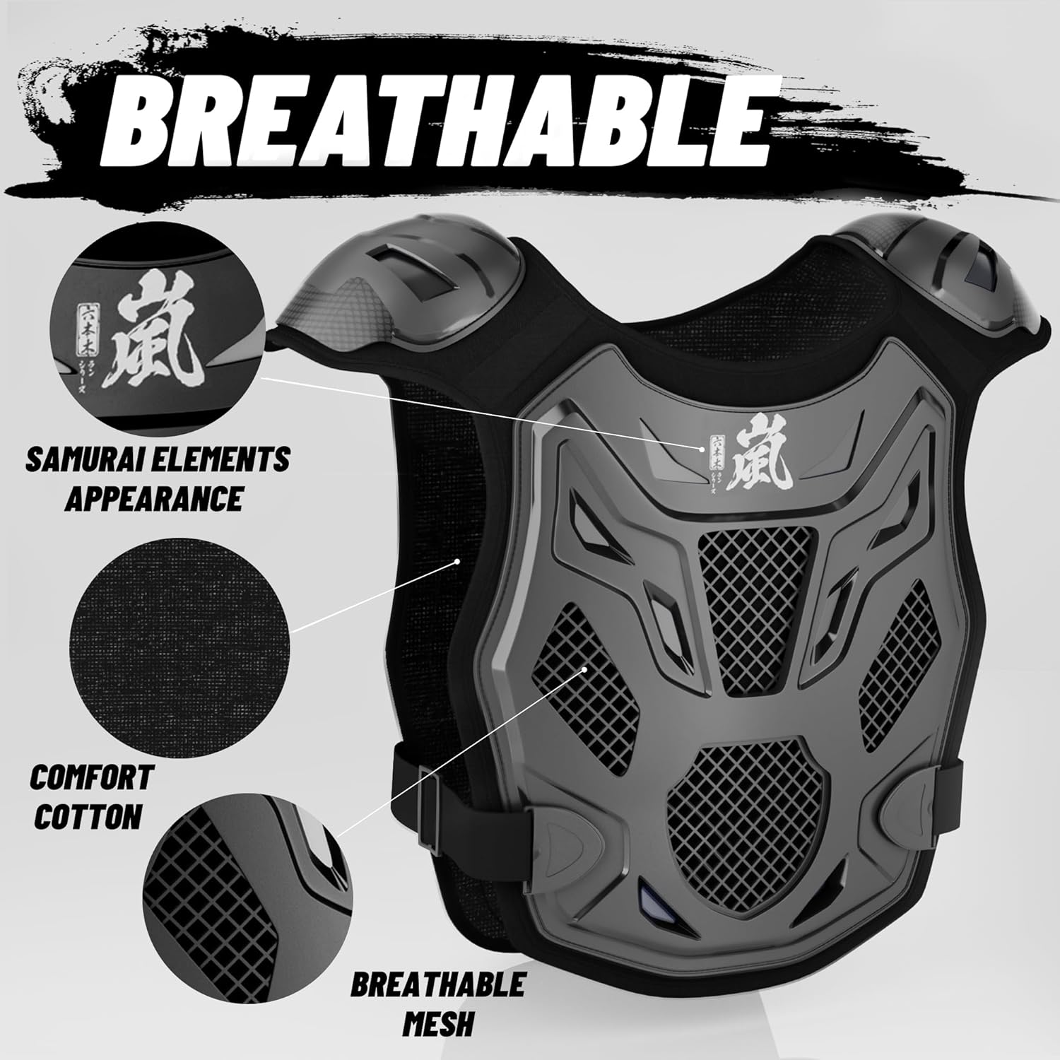 Kids Dirt Bike Gear - ROPPONGI Ran Series Thicken and Breathable Motocross Armor Suit for Boys and Girls, Youth Cycling Chest Protector for Mountain Biking and Motocross Riding - Image 3