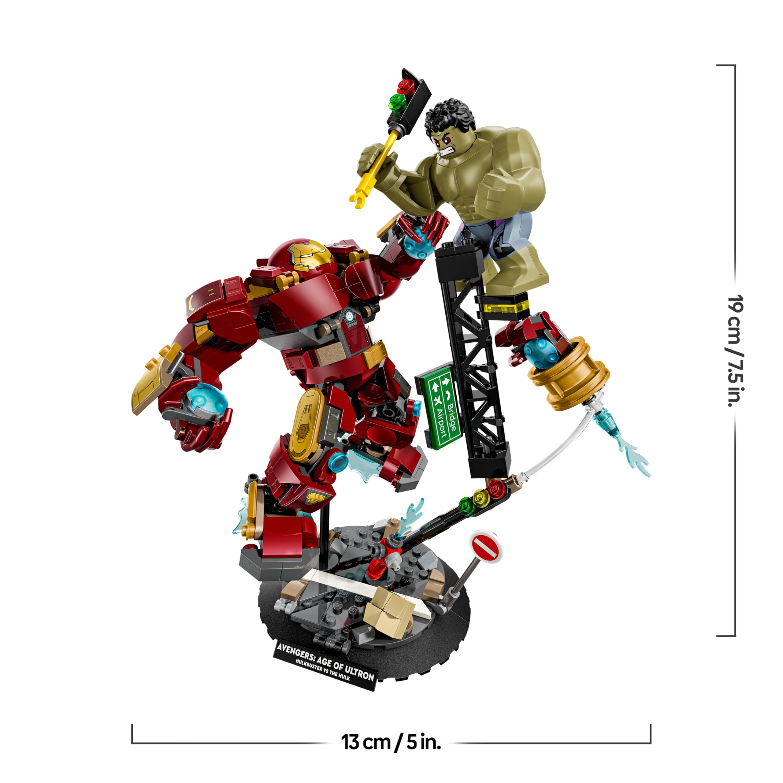 LEGO | Marvel Battaglia Epica: Hulkbuster vs. The Hulk - Giocattolo dei Supereroi con 2 Action Figure e Minifigure di Iron Man - Idea Regalo per Bambini da 9 Anni in su Fan degli Avengers - 76343