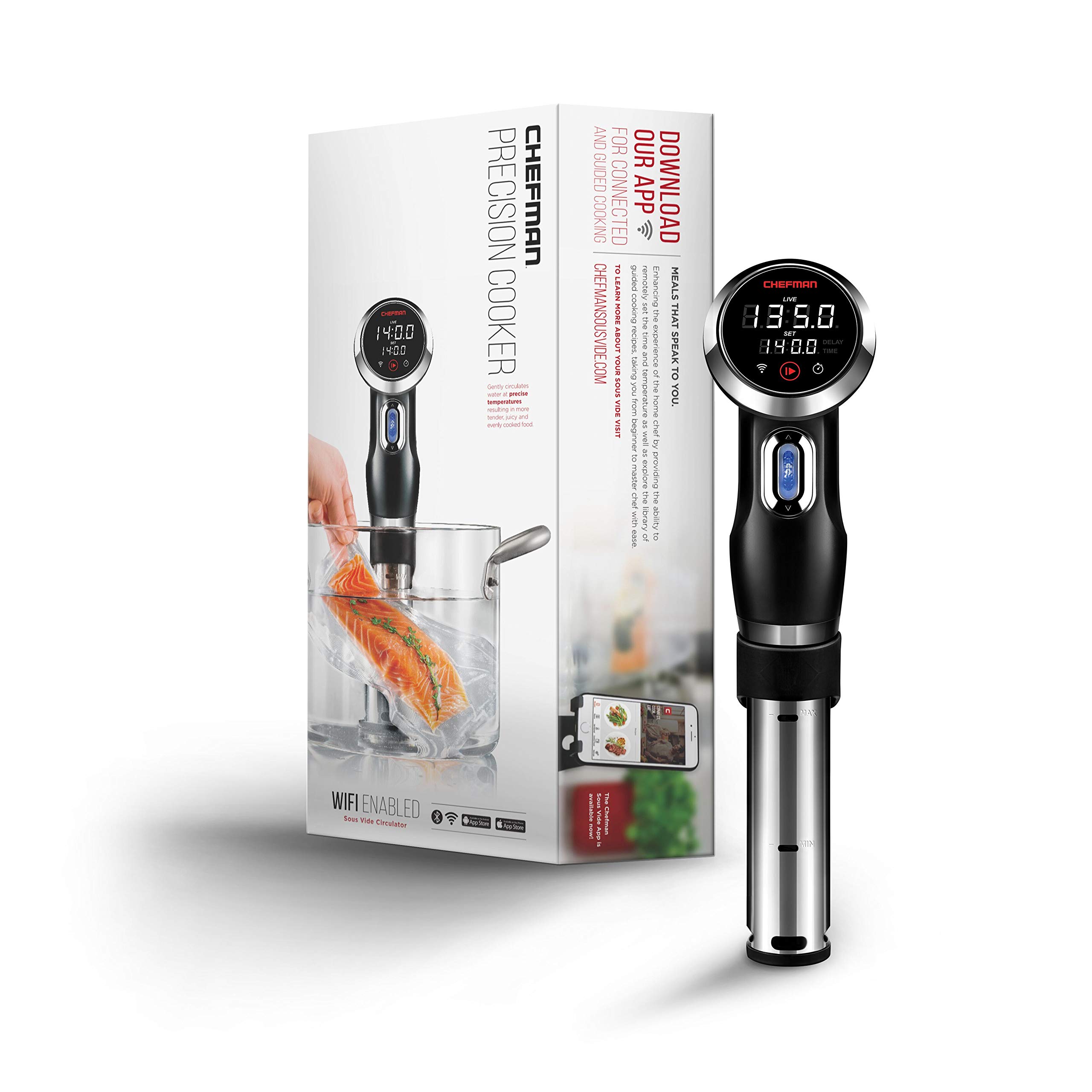 Chefman RJ39-WIFI-CA Sous Vide Immersion Circulator with Wi-Fi