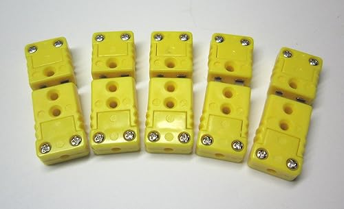 Miniatura 2 de Mini conector de cable de termopar tipo K, conector de cable, 5 pares macho y hembra tipo K enchufes