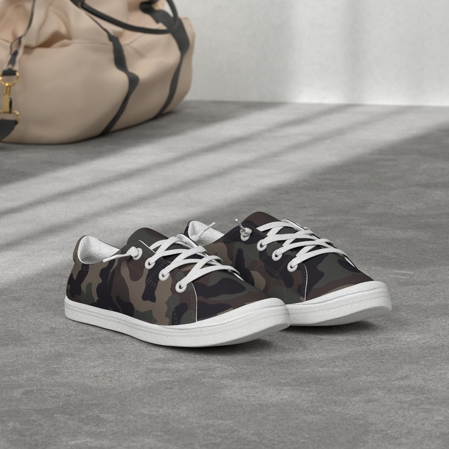 Women's Slip On Canvas Sneaker Low Top Casual Walking Shoes Classic Comfort Flat Fashion Sneakers - Image 2