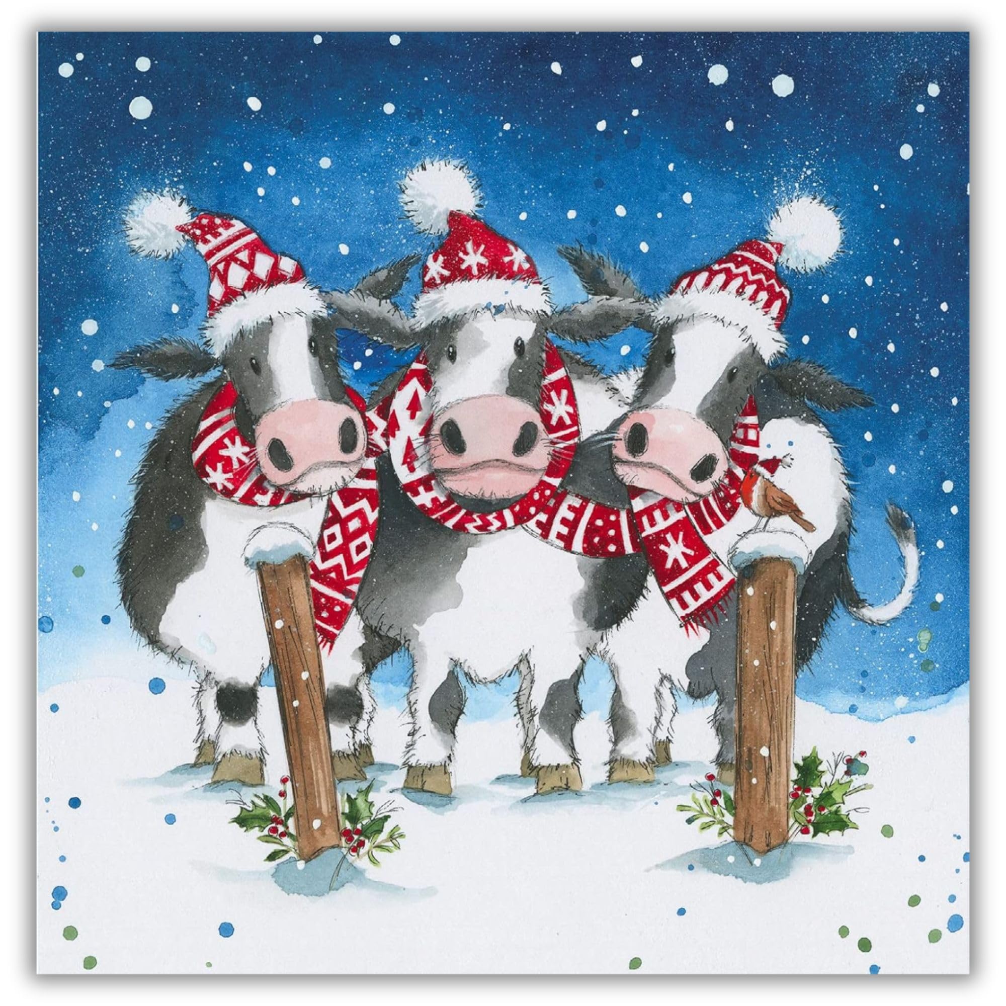 Paper House Box Of 20 Artistic Charity Christmas Cards – 'Popping - View #6