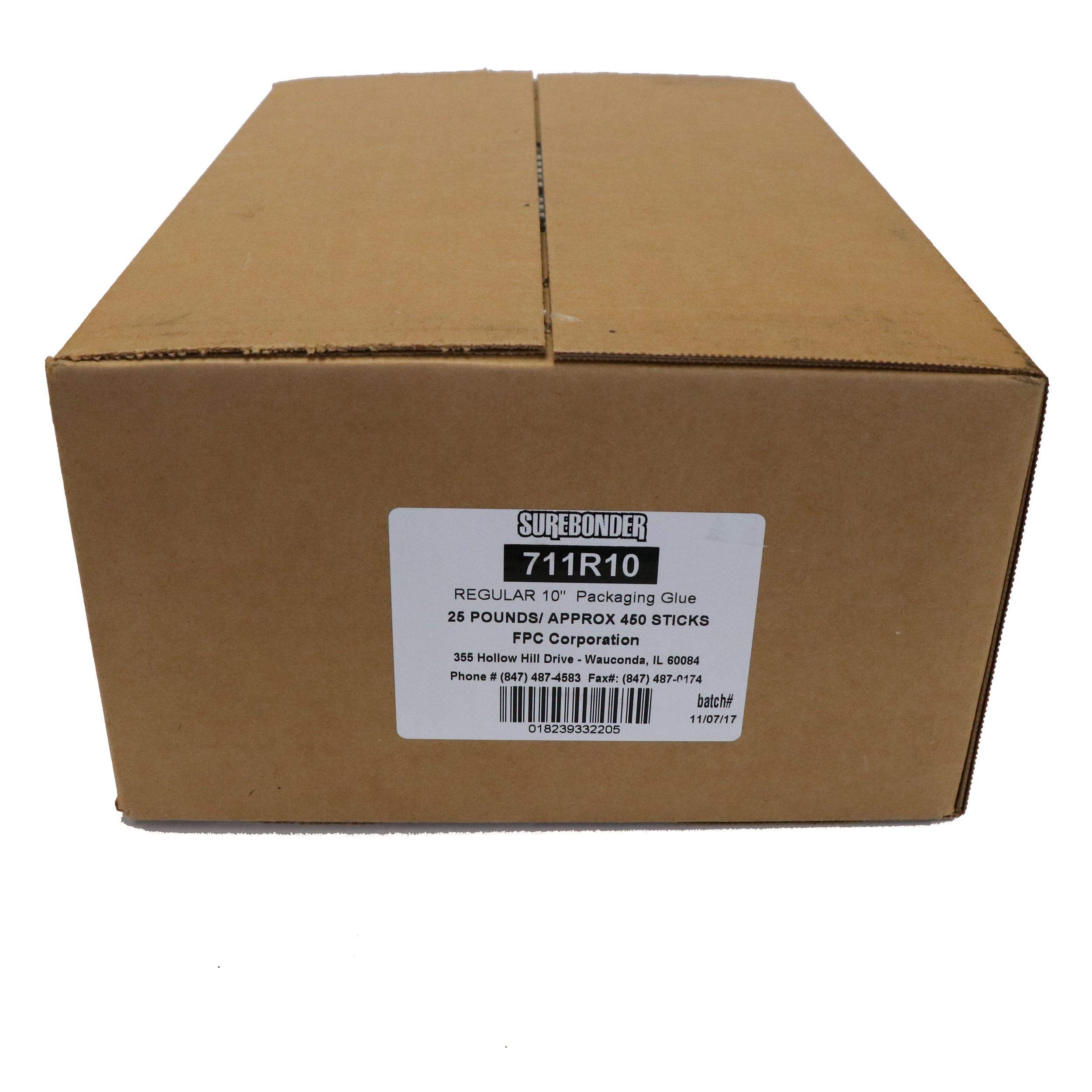 Surebonder 711R10 Light Amber Fast Set imballaggio standard stick di colla, made in the USA, 7/40,6 x 25,4 cm lunghezza, 25 lb. Box, 450 bastoncini (confezione da 450)