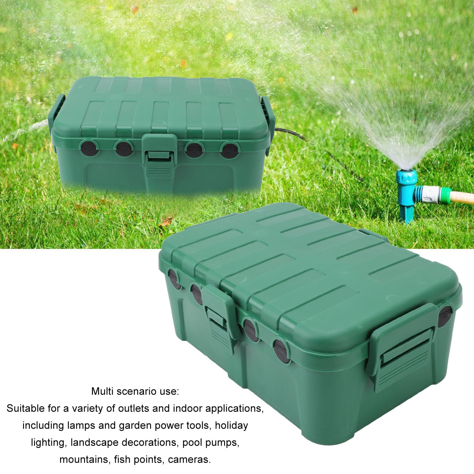 Boîtier électrique Extérieur étanche, IP54 Résistant aux Intempéries, Boîtier Couverture Connexion de Rallonge avec 6 Entrées de Câble, Protection la Prise Courant Lumière