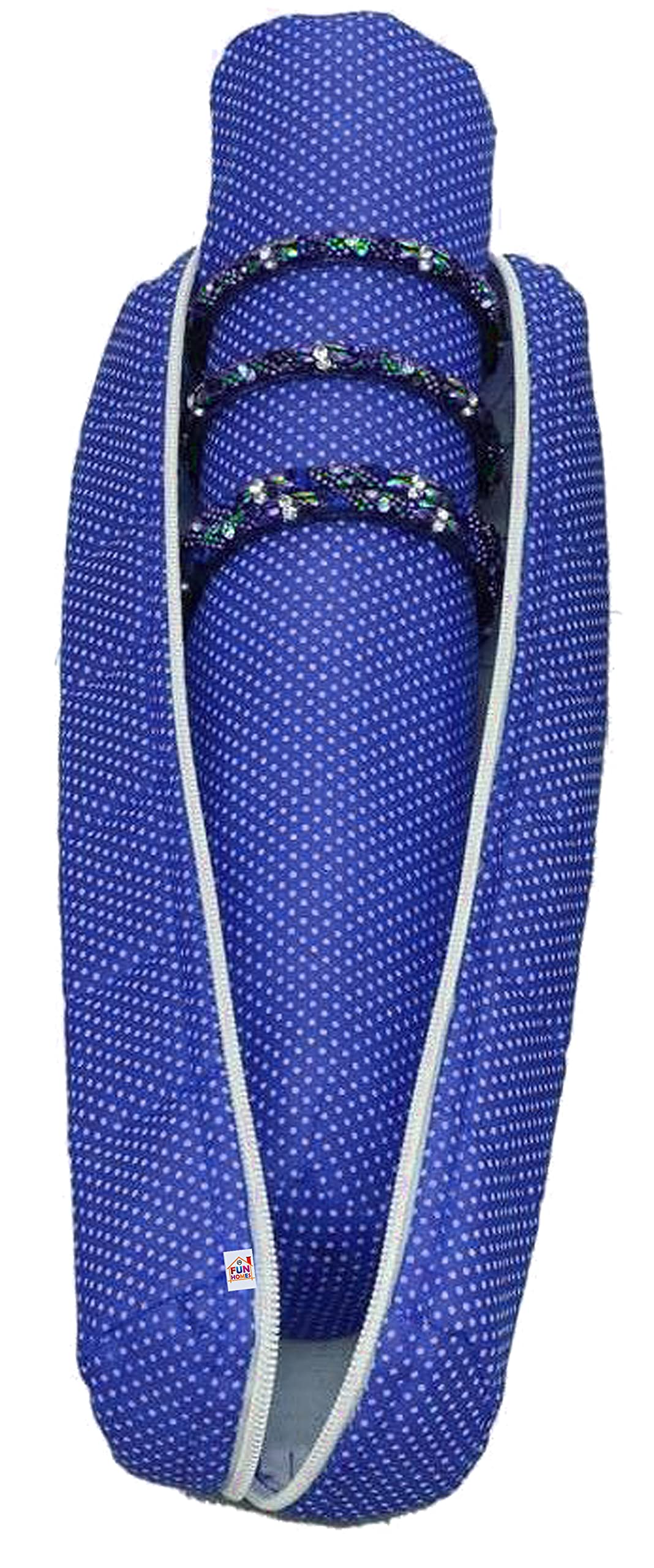 Fun Homes Dots Print Watch Case,Bangle Box/Wrist Watch Holder/Watch Organizer/Bracelet Pouch Zip Top Watch Case With One Roll (Navy Blue) (B091GZM5QB) Amazon Price History, Amazon Price Tracker