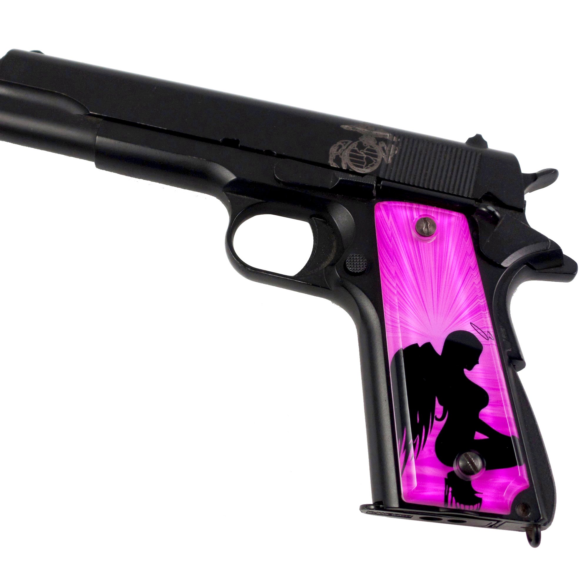 Custom 1911 A1 Grips - Purgatory Green SPD Acrylic For Kimber, Colt, Taurus