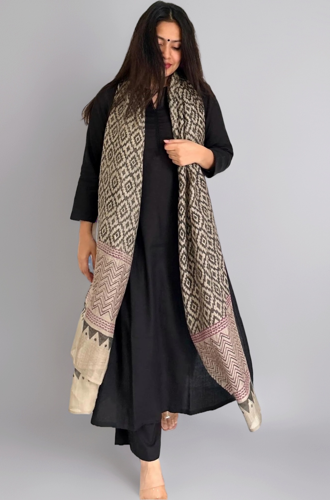 ANNI DESIGNER Women's Rayon Blend Straight Solid Kurta with Pant & Dupatta
