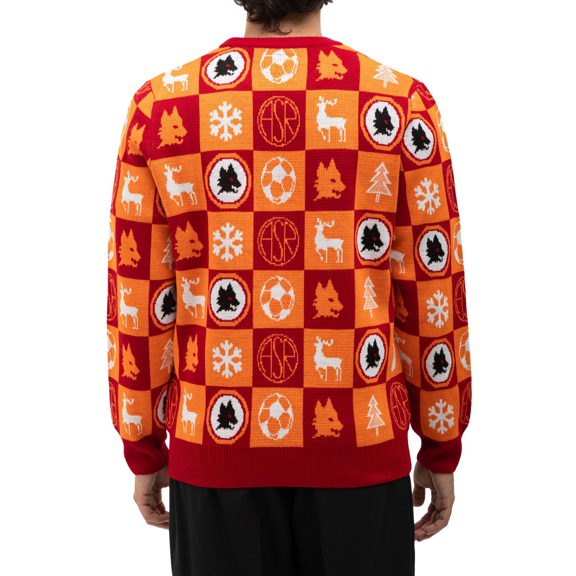 AS Roma Maglione Natale, Unisex-Adulto