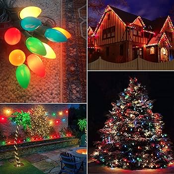 GOOTHY C7 LED Christmas Lights, 25Ft Outdoor Multicolor 27