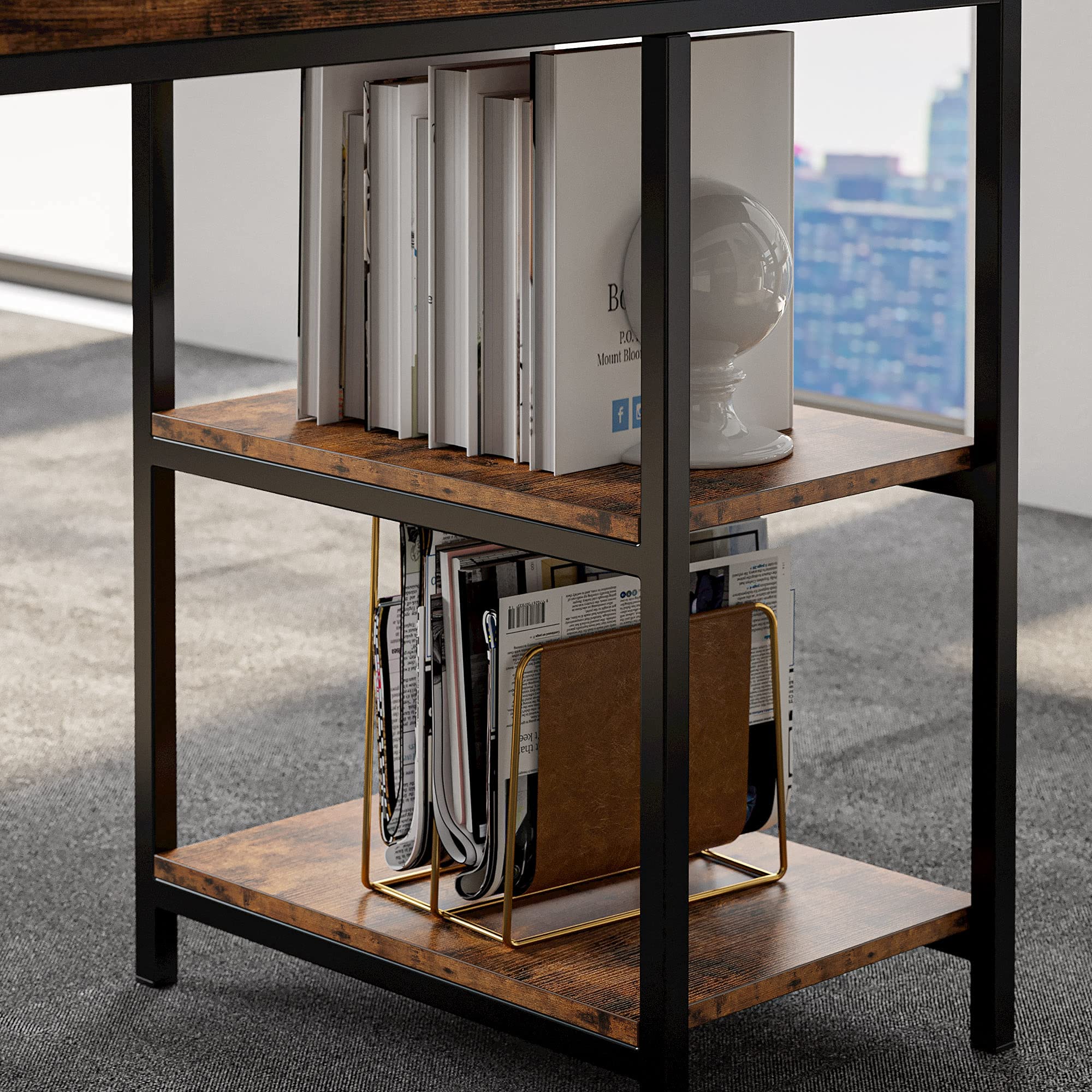 Buy IRONCK Computer Desk with Drawers and Shelves, 47.4 inch Lift Top