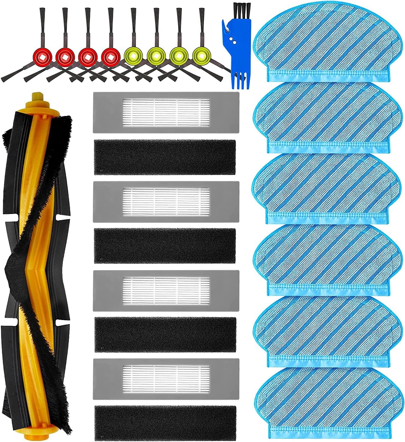 Ecovacs Deebot Walzenbürsten Set - 2 Stück Mit Reinigungsbürste Für Saugroboter