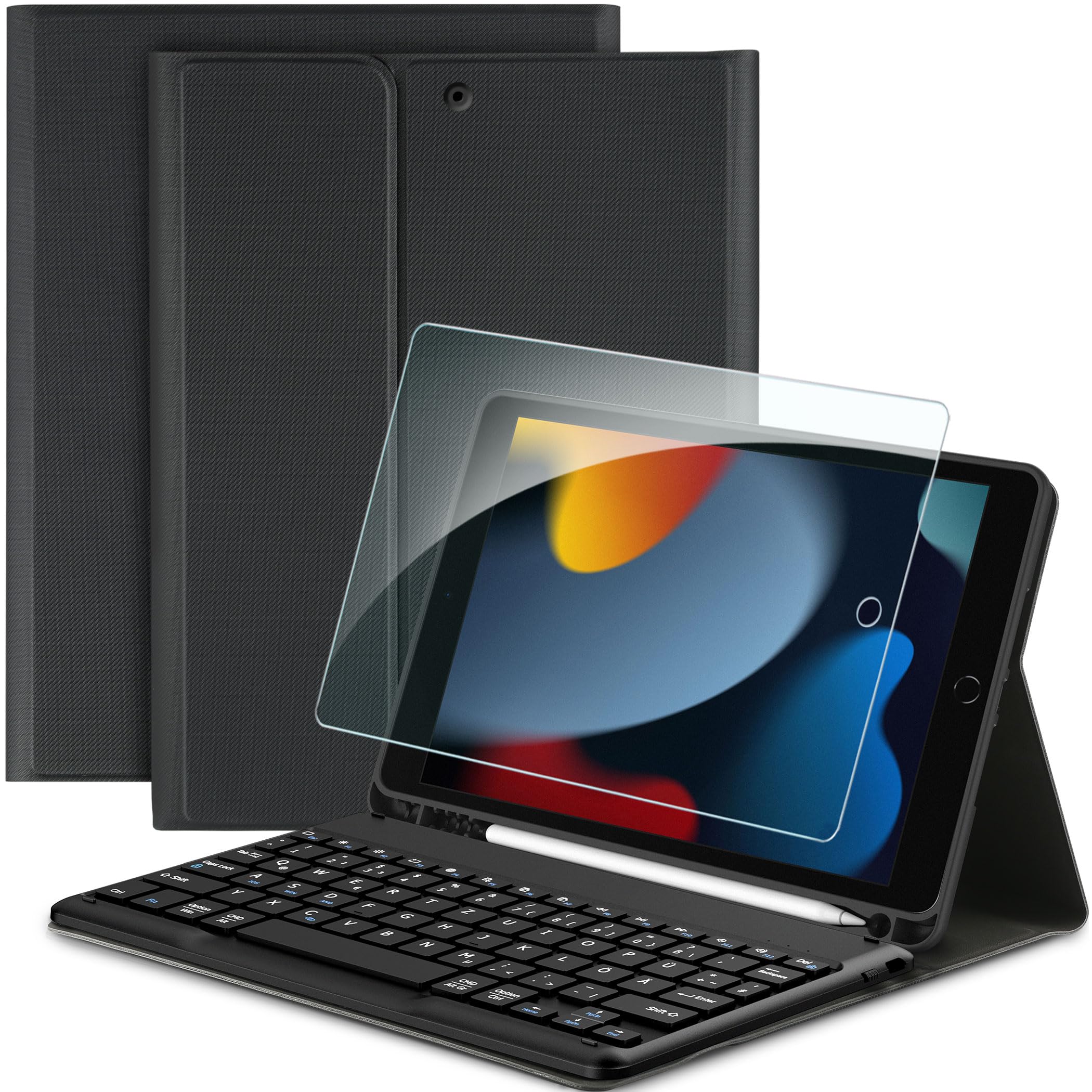 EasyAcc Tastatur Hülle Kompatibel mit iPad 10.2 Zoll 9. / 8. und 7 