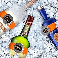 Vista 8 de Termómetro digital para botella de vino con pantalla LCD - Brazalete de temperatura de vino de lectura instantánea - Termómetro de botella de bebida