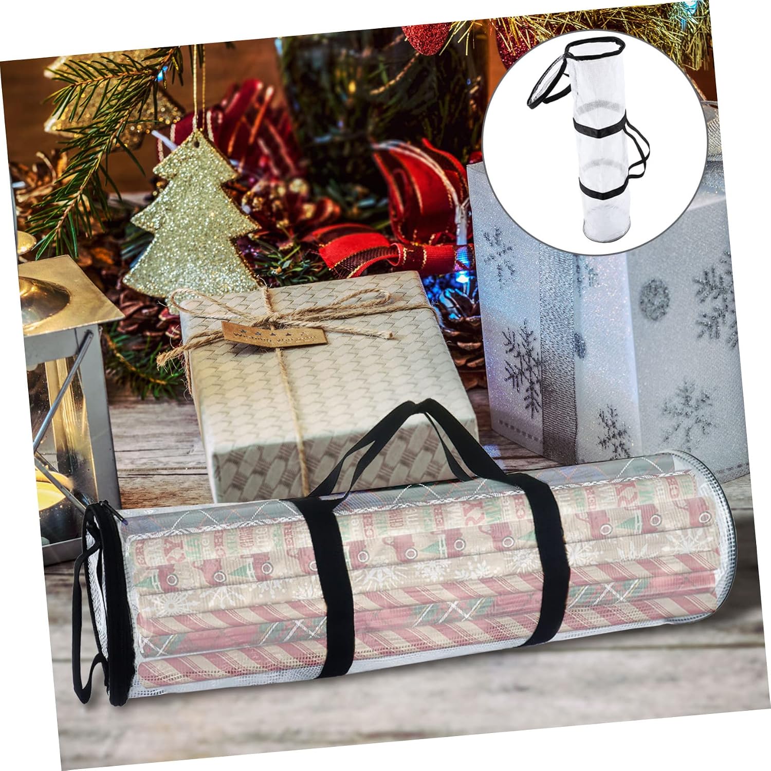 Christmas Wrap Paper Storage Holder Xmas Wrapping Paper Storage Bag