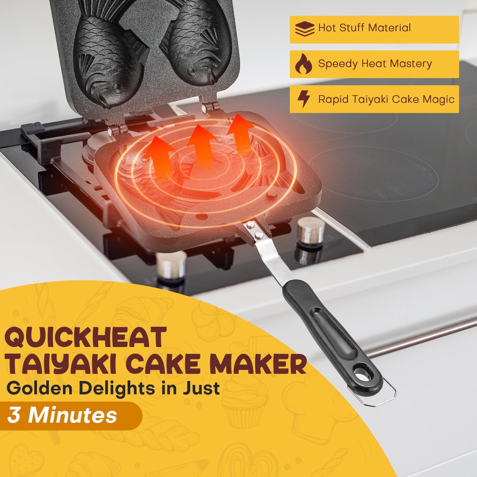 Taiyaki Maker - Fish Waffle Pan for Home Cooking -5 Taiyaki Maker - Fish Waffle Pan for Home Cooking -5