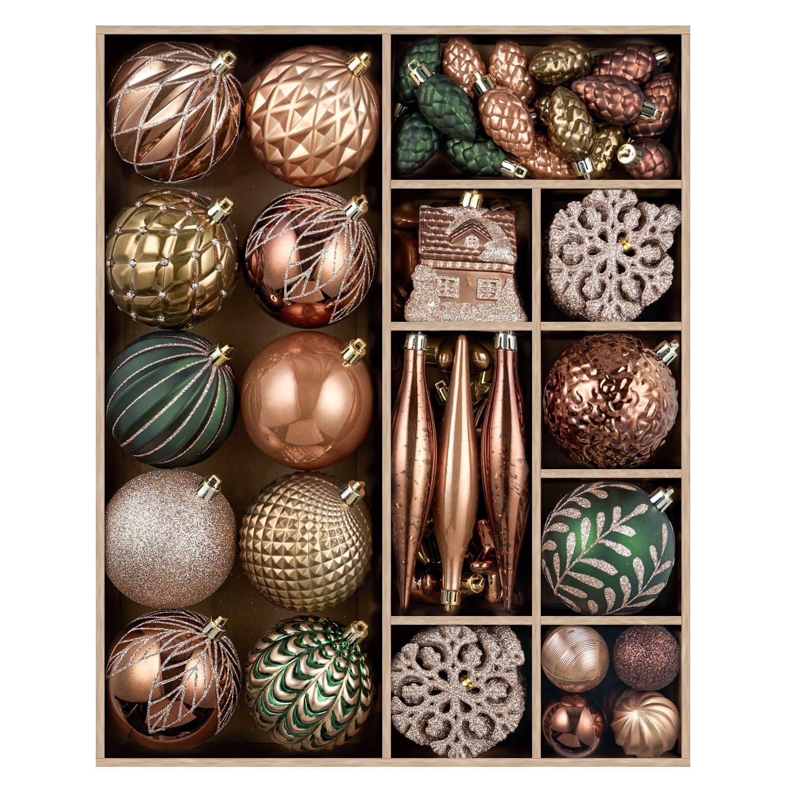 JORNOY 106Pcs Earth Tone Ornaments