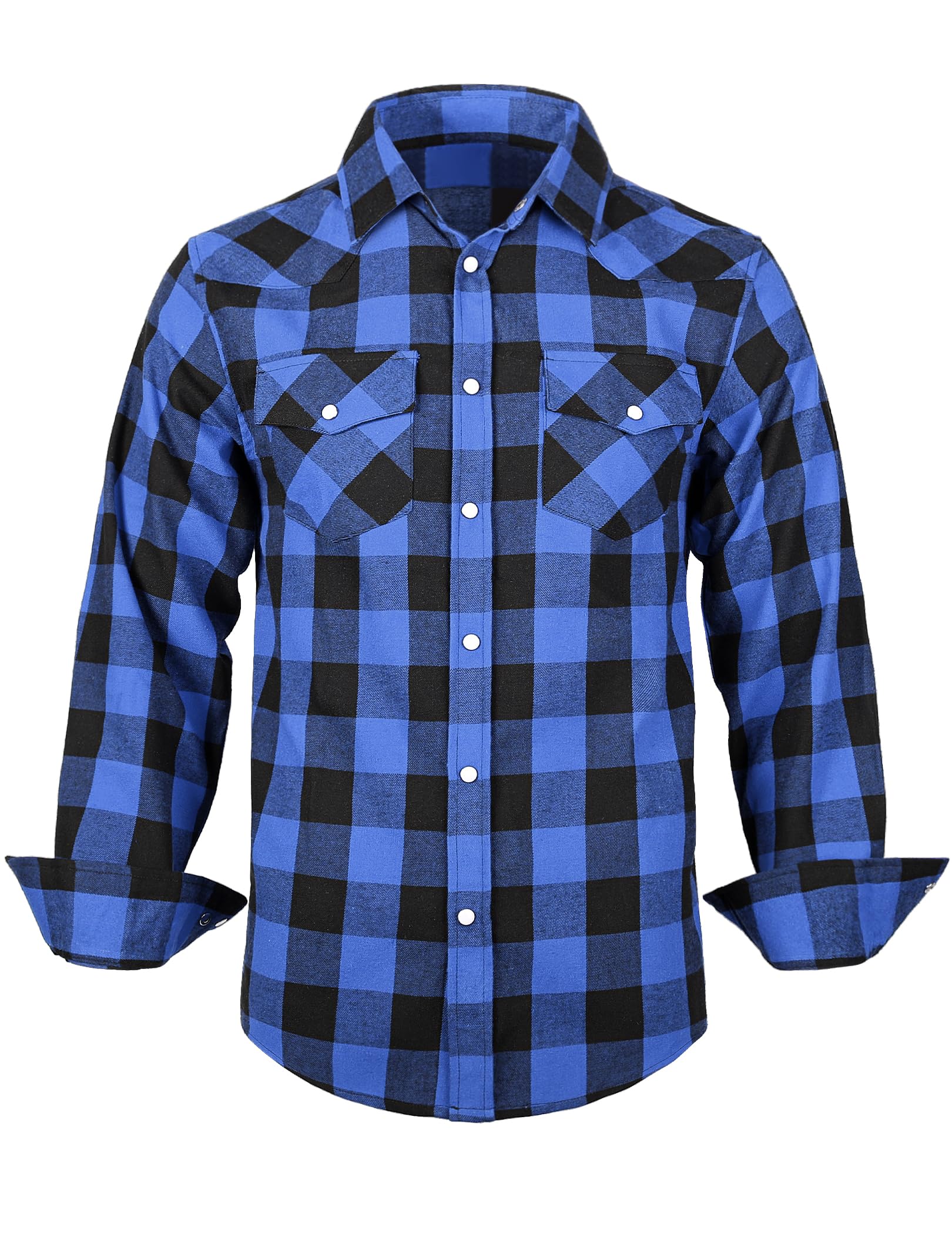 TARAINYA Camicia Flanella Uomo Quadri Lunghe M-3XL | Flanella;Vestibilità Regolare;Colletto Button-Down;Bottoni in Perla;2 Tasche Sul Petto Con Patta;Autunno e Inverno;Boscaiolo