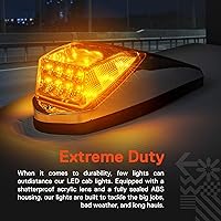 Vista 5 de Kit de luz de marcador LED ámbar TRUE MODS para camión semi [DOT FMVSS 108] [SAE P2PC] [Ajuste universal] [Lente con reflector] [Impermeable] Luces