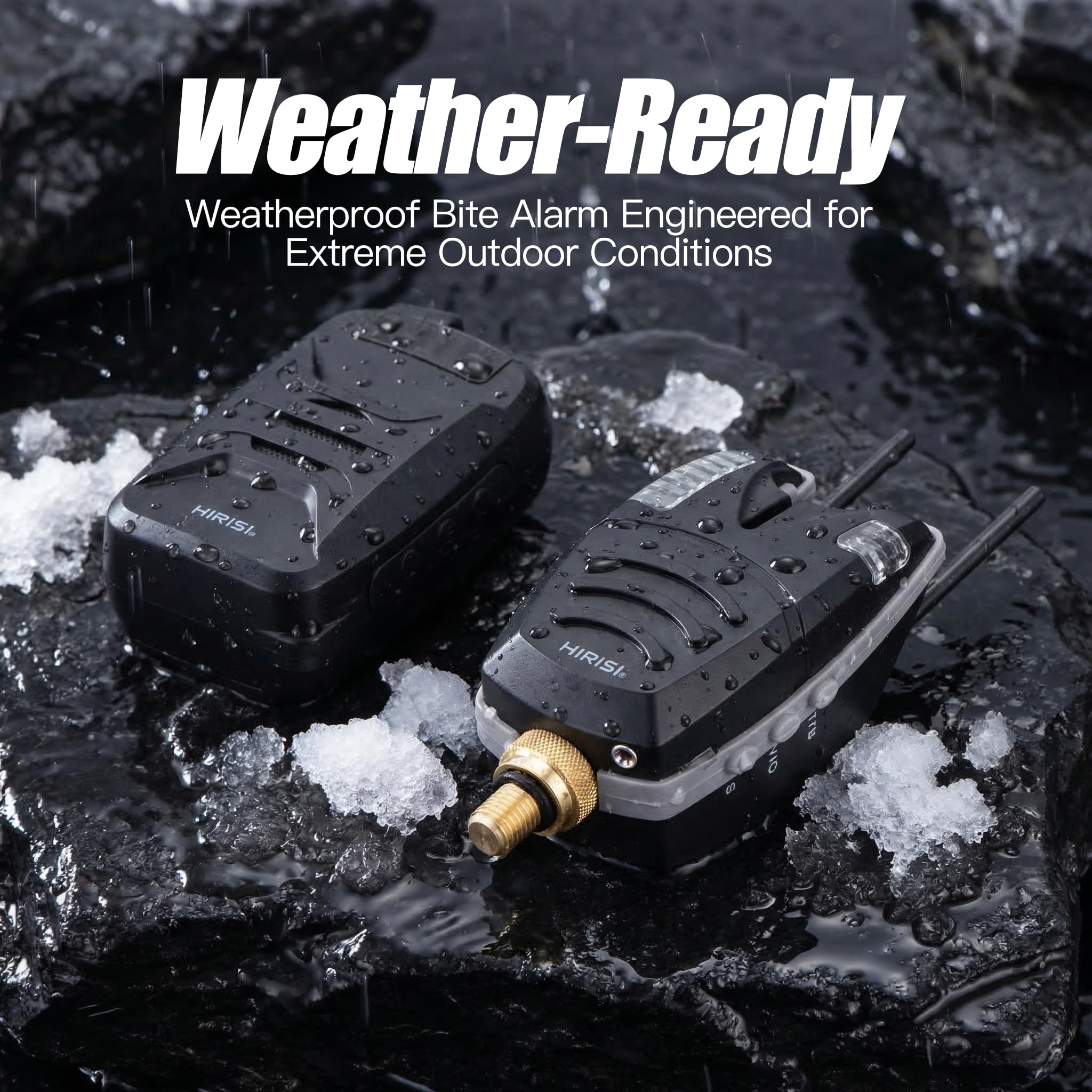 Hirisi Tackle B1230-3 200 m waterdichte draadloze karpervissensor met oorstang