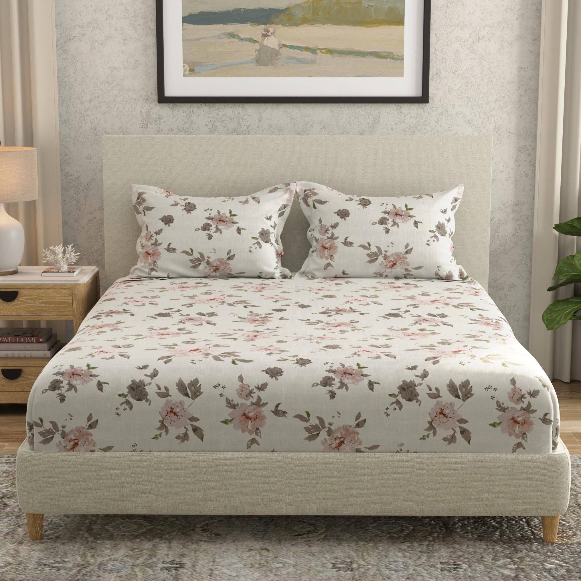 Huesland Cotton Bedsheets - King Size & Pillow Covers -2 Huesland Cotton Bedsheets - King Size & Pillow Covers -2