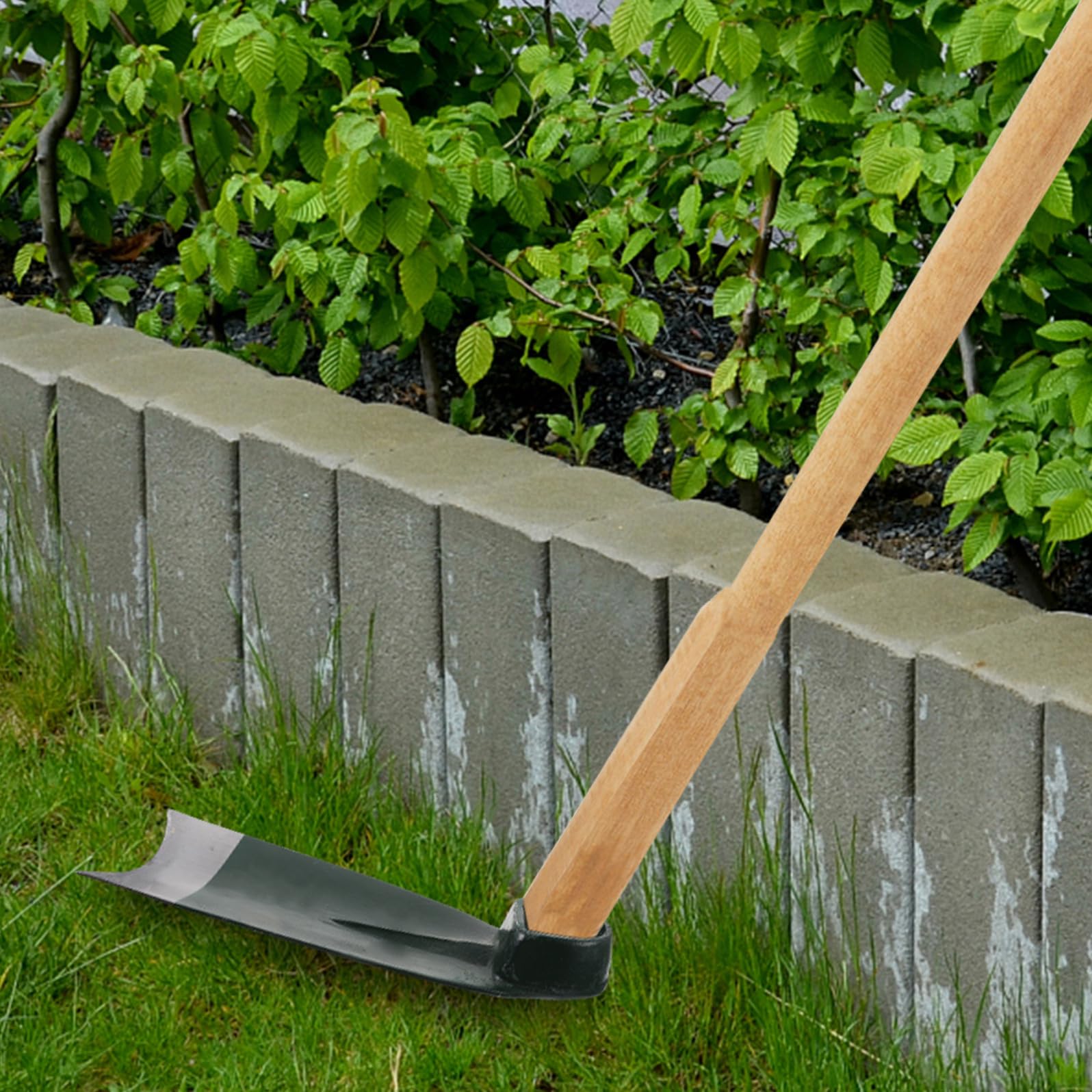 Houe de Jardin en Acier Inoxydable Vert, Tête Robuste