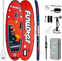 Vista 10 de FunWater Inflatable Stand Up Paddle Board with Premium SUP Paddleboard Accessories, Anti-Slip EVA Deck, 11'6''/11'/10'6'' Paddle Boards for Adults &