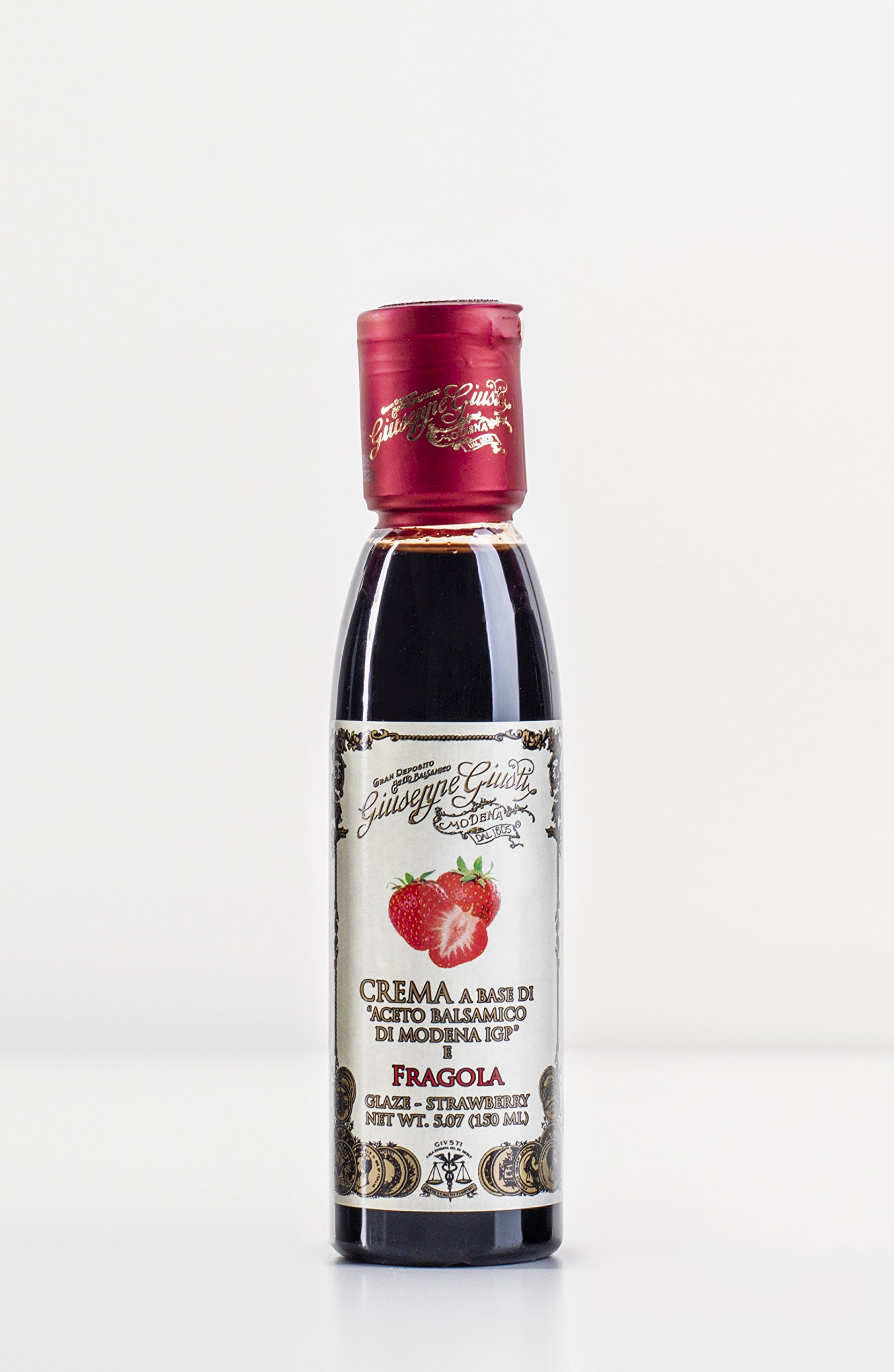 Acetaia Giuseppe Giusti - Glaseados con vinagre balsámico de Modena IGP - Fresa - 150 ml - Caja con 6 botellas