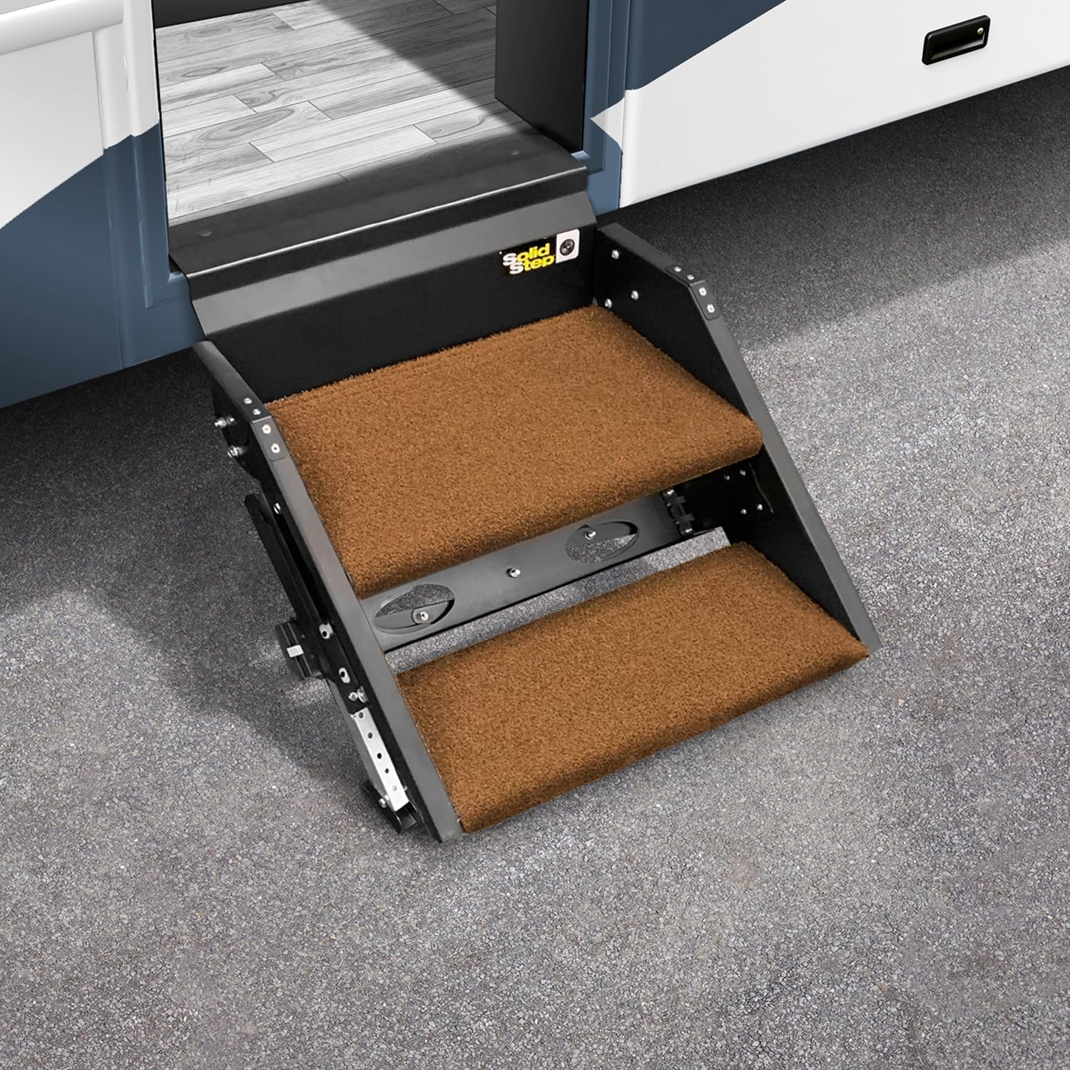 Prest-O-Fit 2-0273 Trailhead Step Rug 24.125 in. W (2 Pc Set) Fits Lippert Solid Step 2 Step - Buckskin Brown