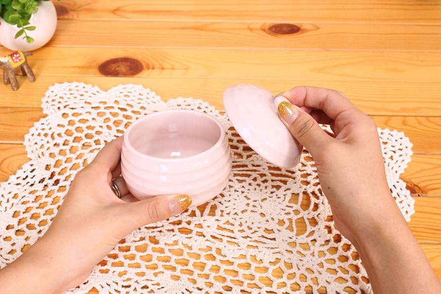 Amazon | (ピンク) どんぐり 蓋付きカップ (和食器 洋食器 茶碗蒸し
