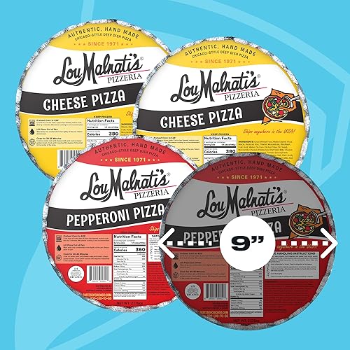 Lou Malnati's Chicago Deep Dish Pizza, paquete de 4 (2 quesos 2 Pepperoni) | Hecho a mano, calidad de restaurante