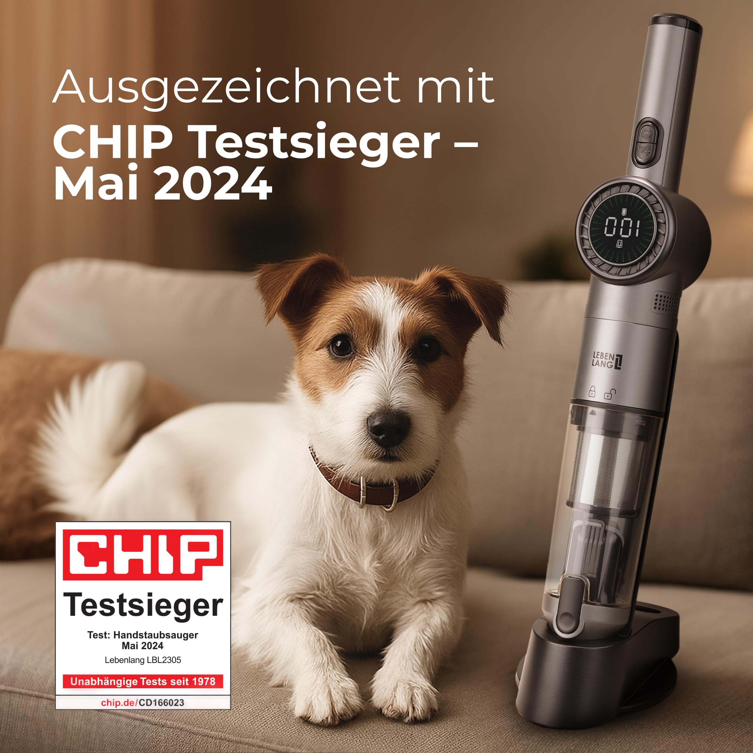 LEBENLANG Handstaubsauger Akku TESTSIEGER - Dual-Filter & Li-Ion I Inkl. Ladestation I 17000PA Handstaubsauger Auto Staubsauger stark Akkusauger kabellos Handsauger Akku Car Autostaubsauger Beutellos