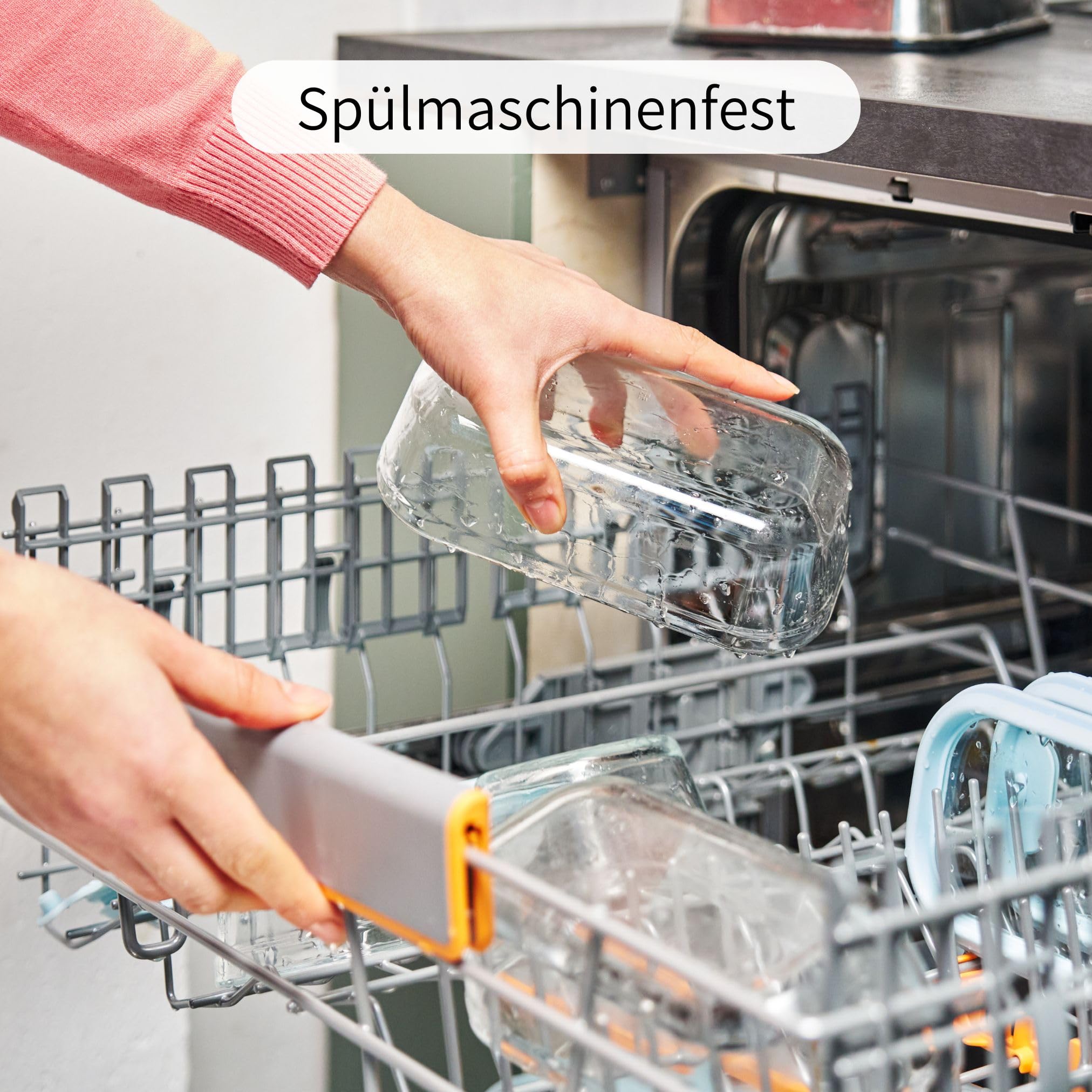 Uandu Set van 8 Glazen Vershoudbakjes met Deksels, Luchtdicht & Lekvrij, Hoogwaardig Borosilicaatglas, Meal Prep, BPA-vrij, Geschikt voor Magnetron, Oven, Vriezer en Vaatwasser