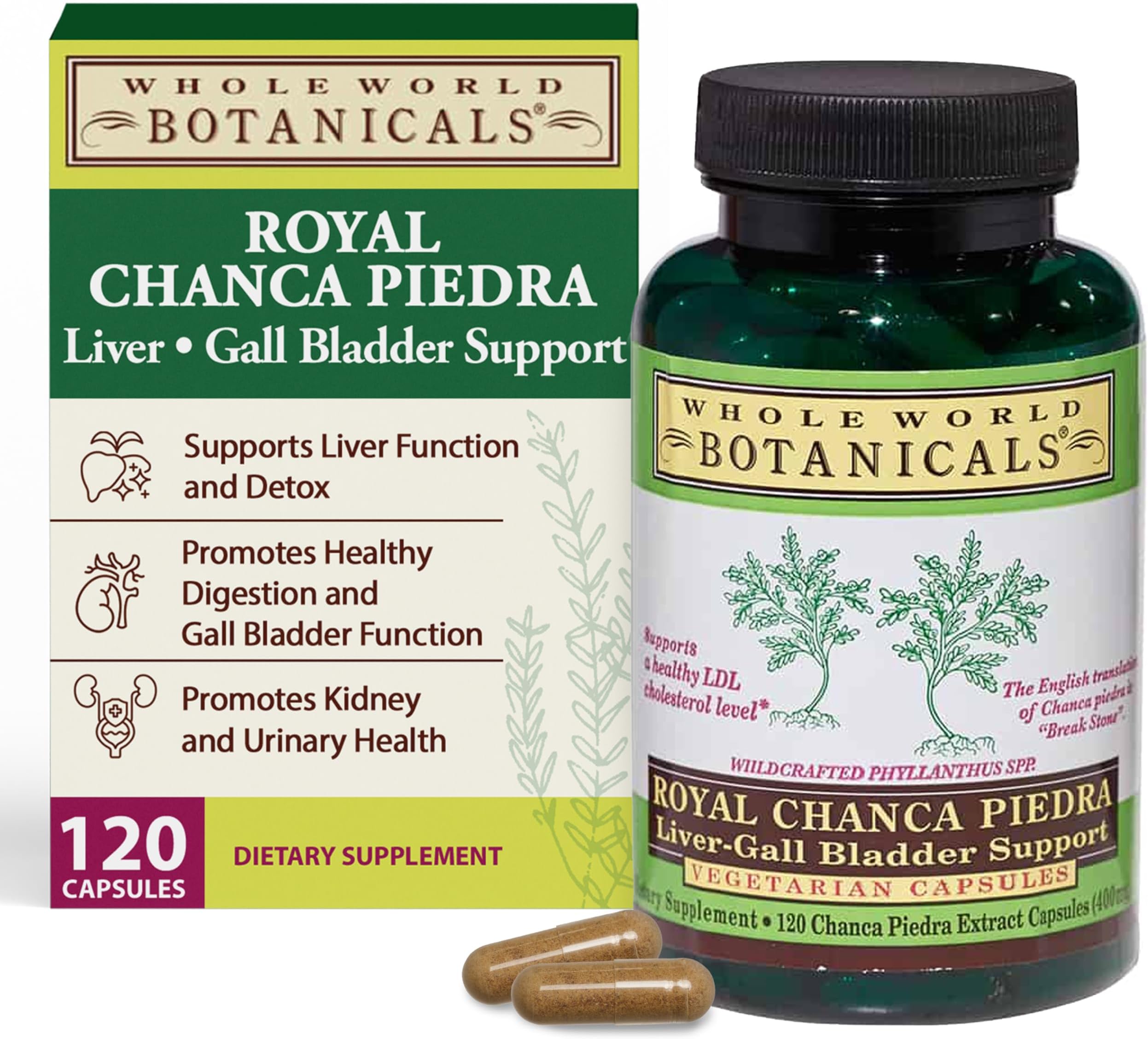 Royal Chanca Piedra – Liver & Gallbladder Support – Herbal Supplement – 120 Capsules – Traditional Amazon Herb