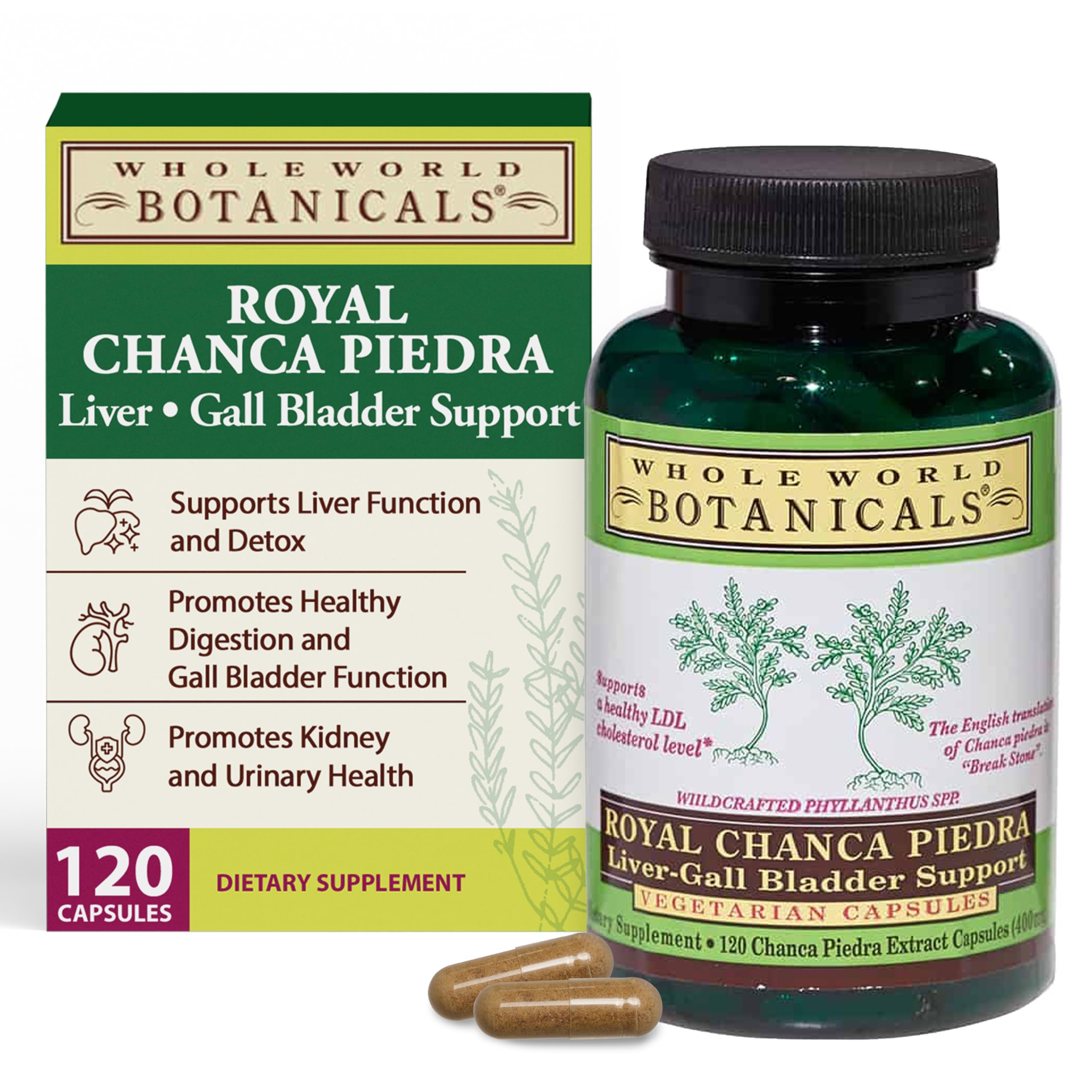 Whole World Botanicals Royal Chanca Piedra Herbal Supplement – Traditional Amazon Herb (120 Vegan Capsules, Liver Vegan Capsules) 120 Count (Pack of 1) Liver Vegan Capsules