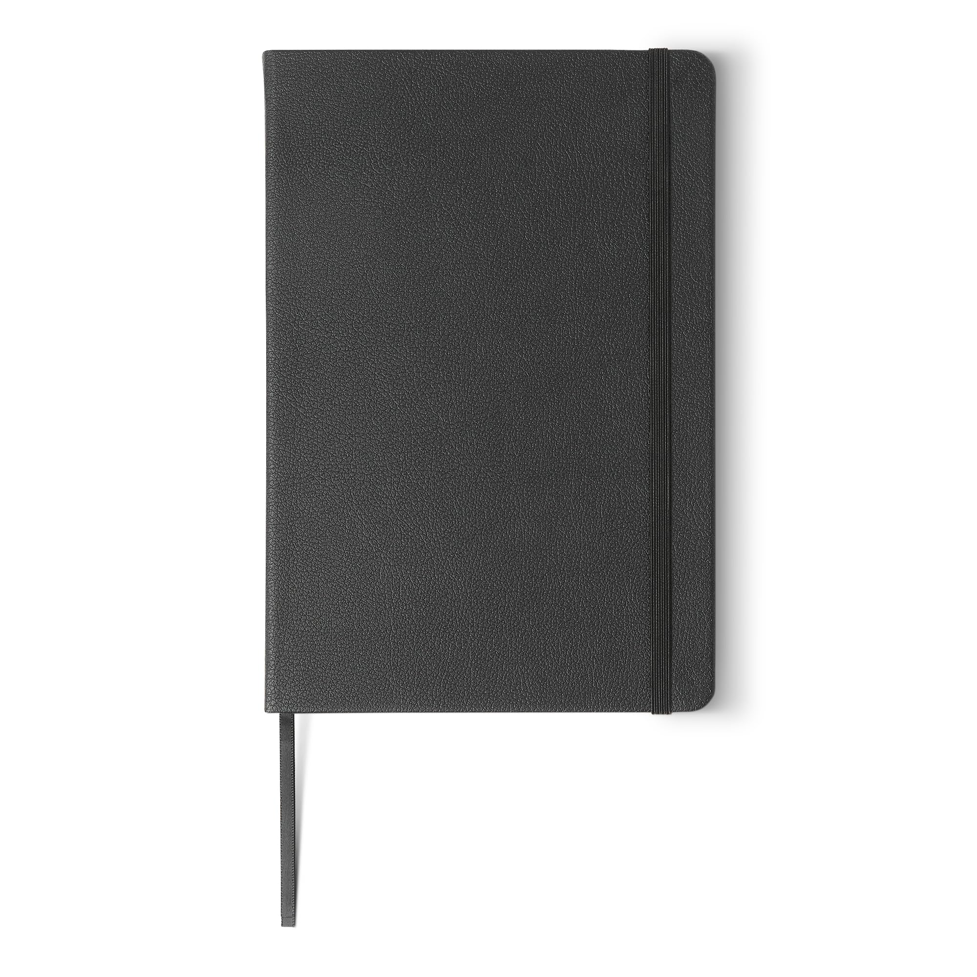 Amazon Basics Executive Lined Notebook, 240 Pages, Hardcover Leather, A5 (5.7-inch (14.5cm) x 8.4-inch (21.3cm)), Black